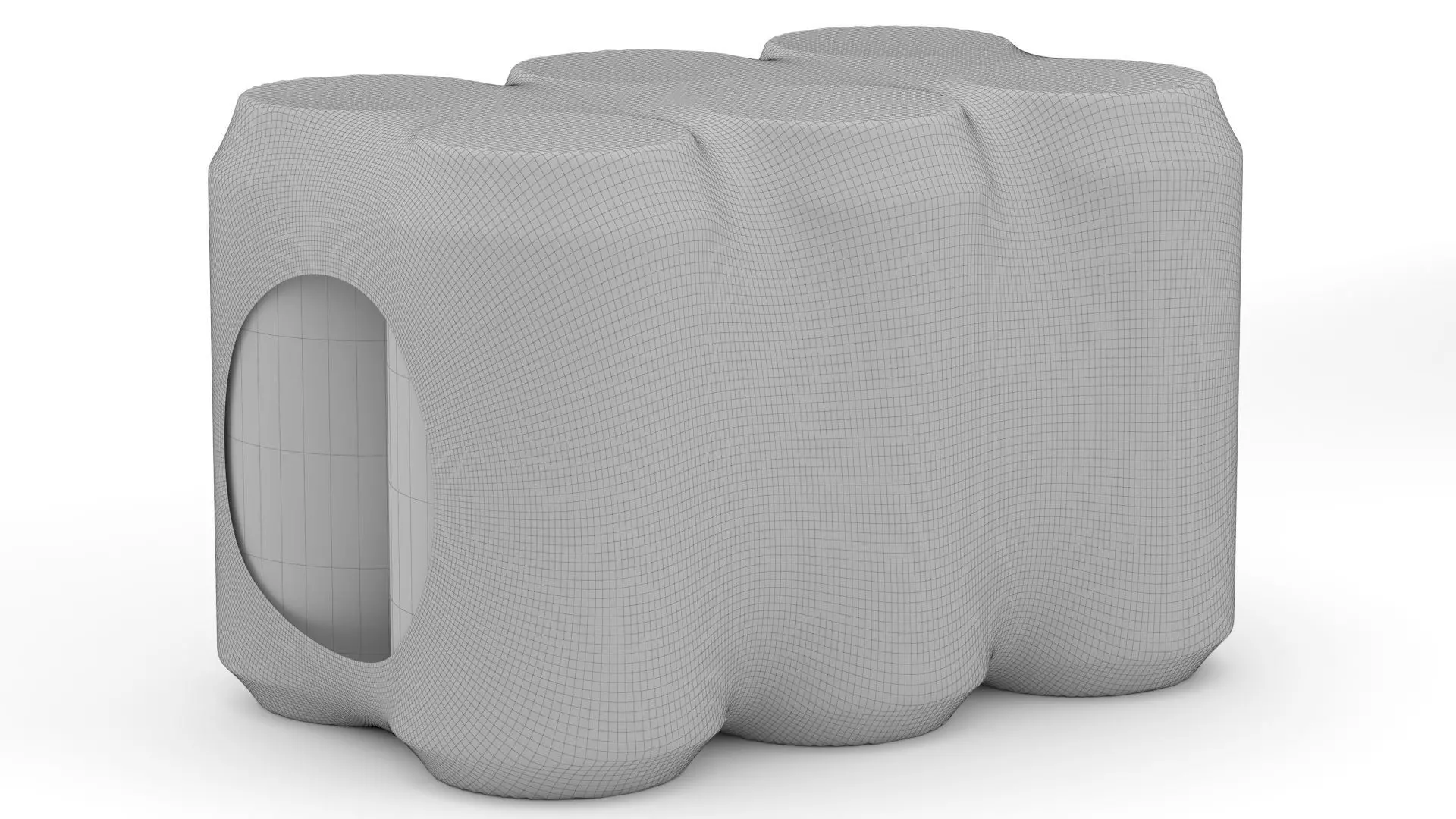 6 Pack 355ml Coca Cola Beverage Cans Packaging 3D model_21