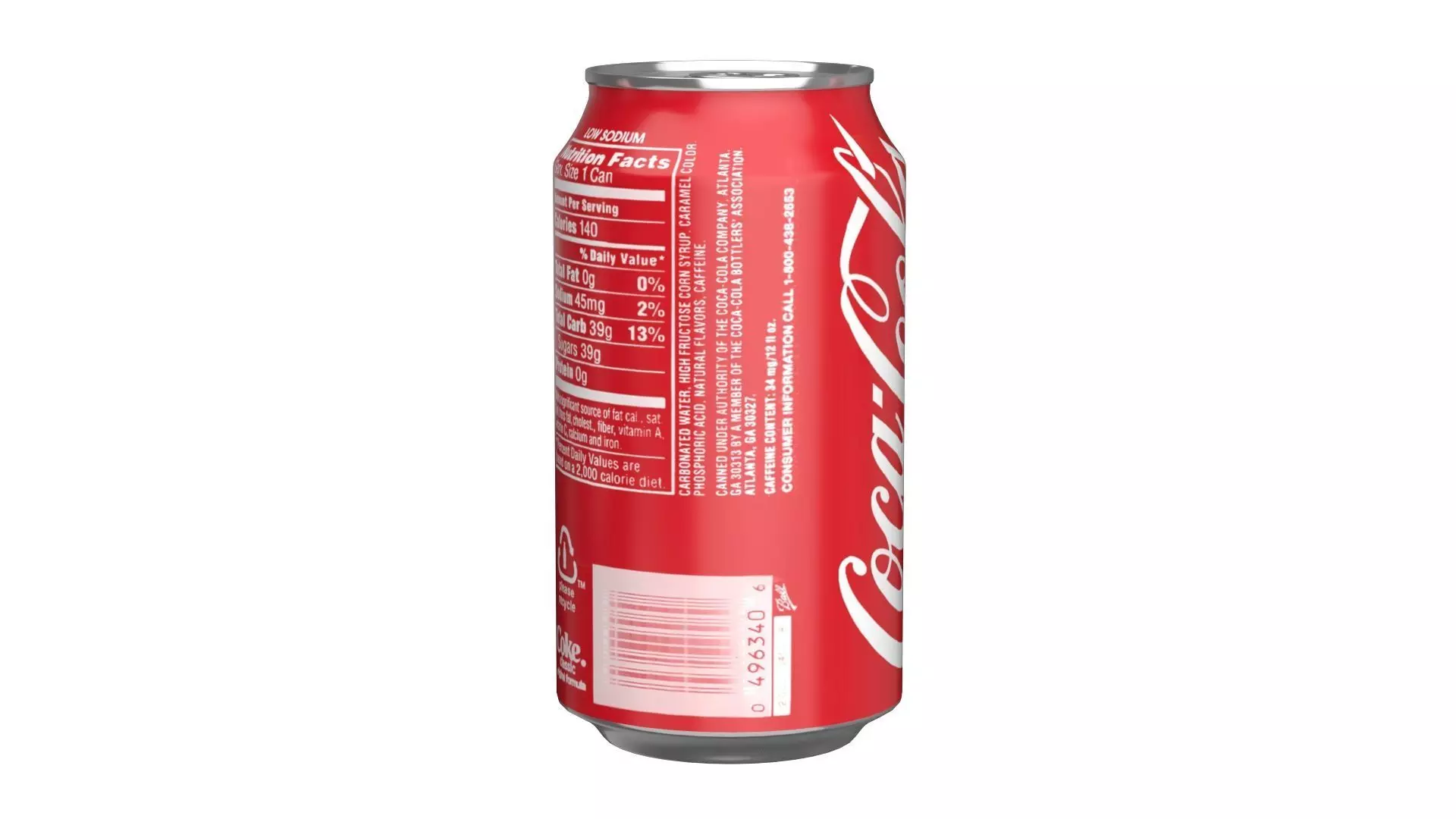 6 Pack 355ml Coca Cola Beverage Cans Packaging 3D model_11