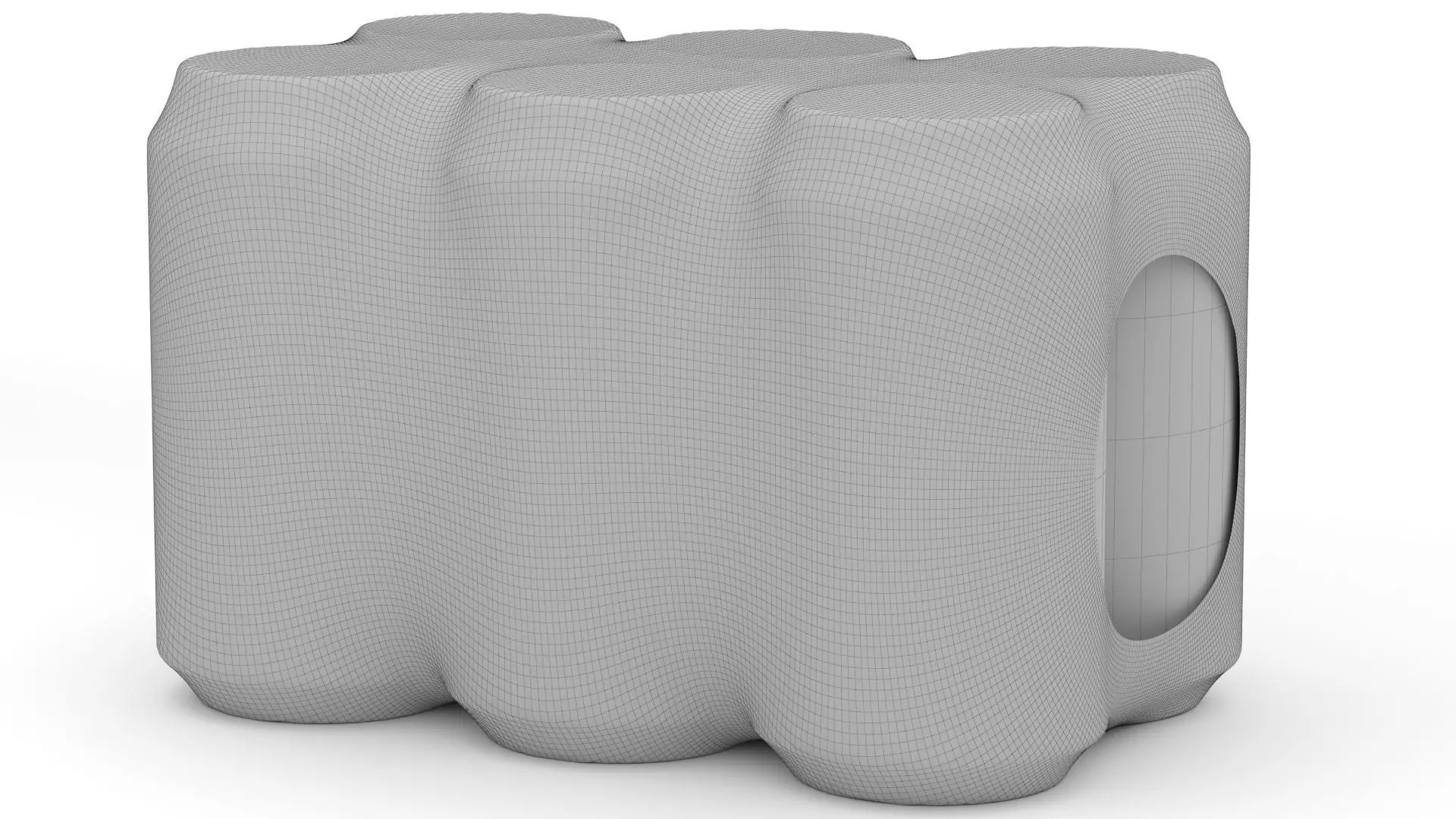 6 Pack 355ml Coca Cola Beverage Cans Packaging 3D model_18