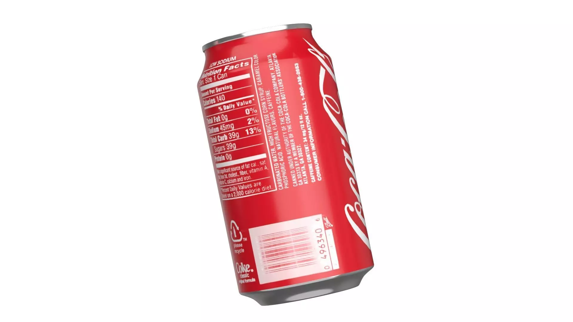 6 Pack 355ml Coca Cola Beverage Cans Packaging 3D model_7