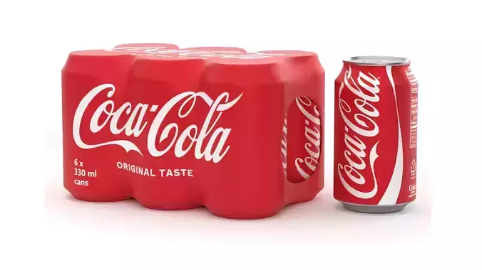 6 Pack 330ml Coca Cola Beverage Cans Packaging
