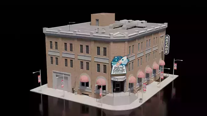 Arcade House 3D model Arcade House 3D model