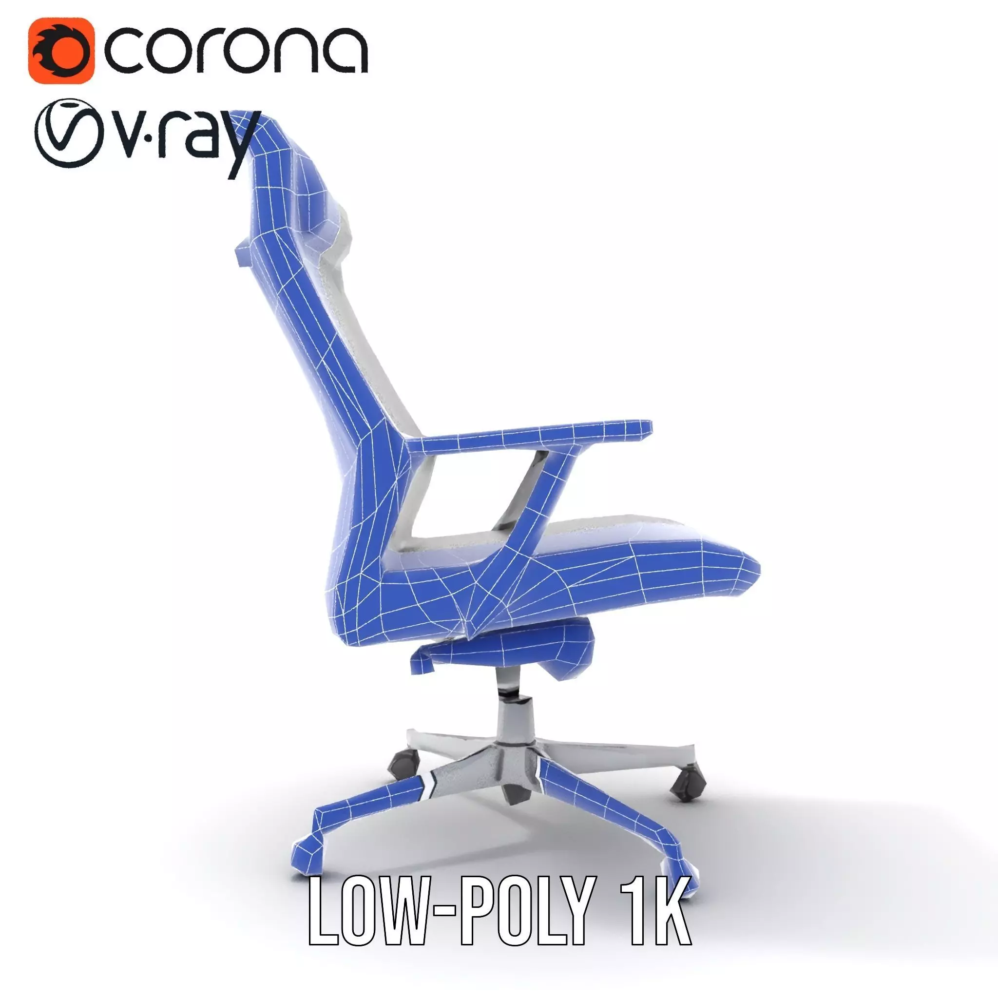 Ergonomic Mesh Office Chair model pack Low-poly 3D model_17
