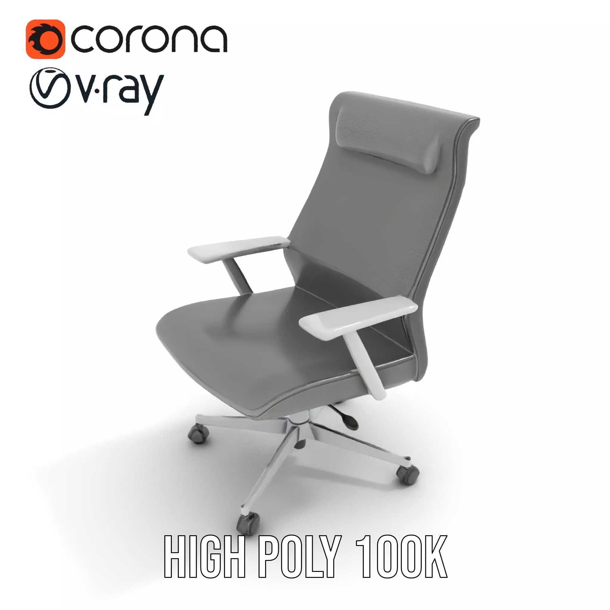 Ergonomic Mesh Office Chair model pack Low-poly 3D model_15