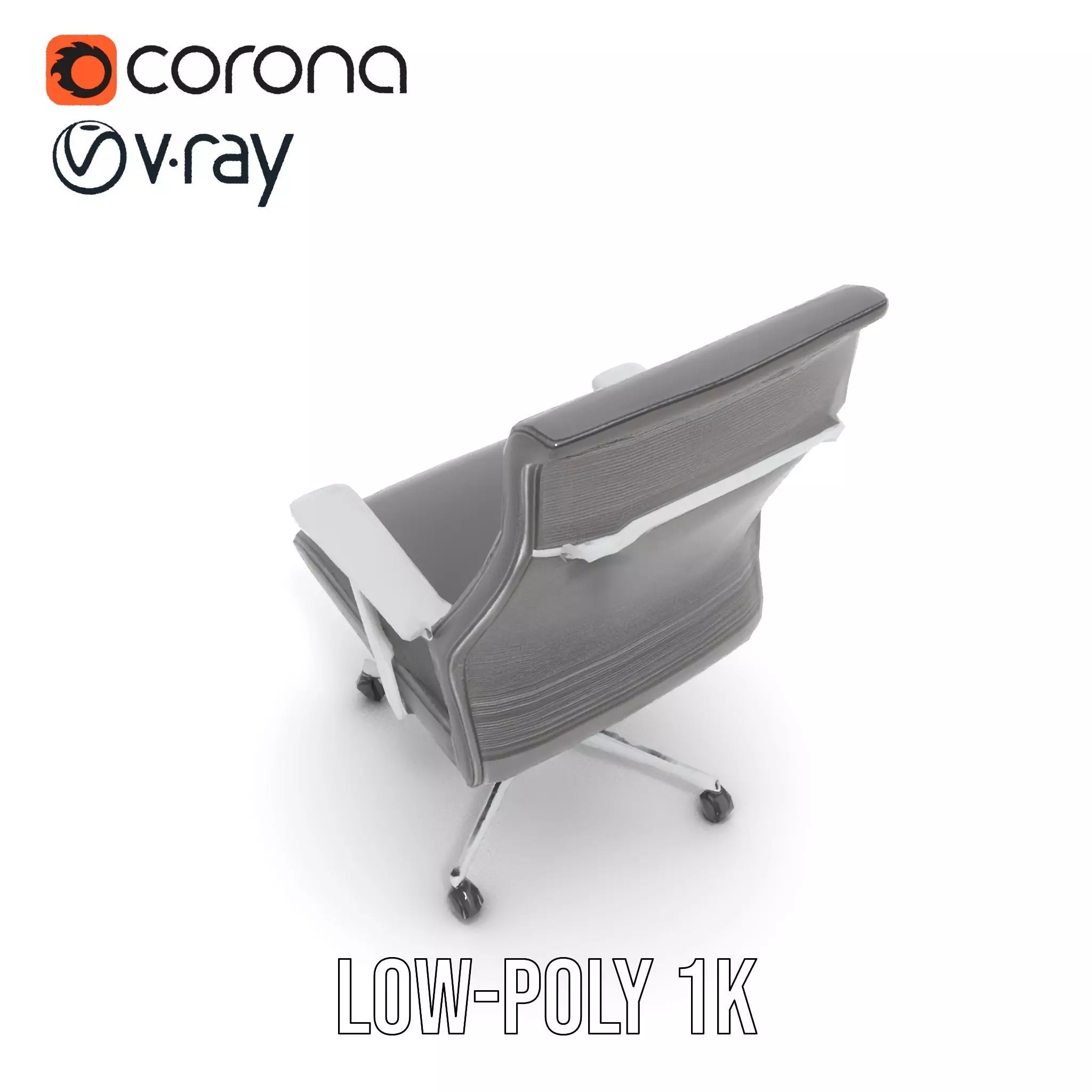 Ergonomic Mesh Office Chair model pack Low-poly 3D model_9