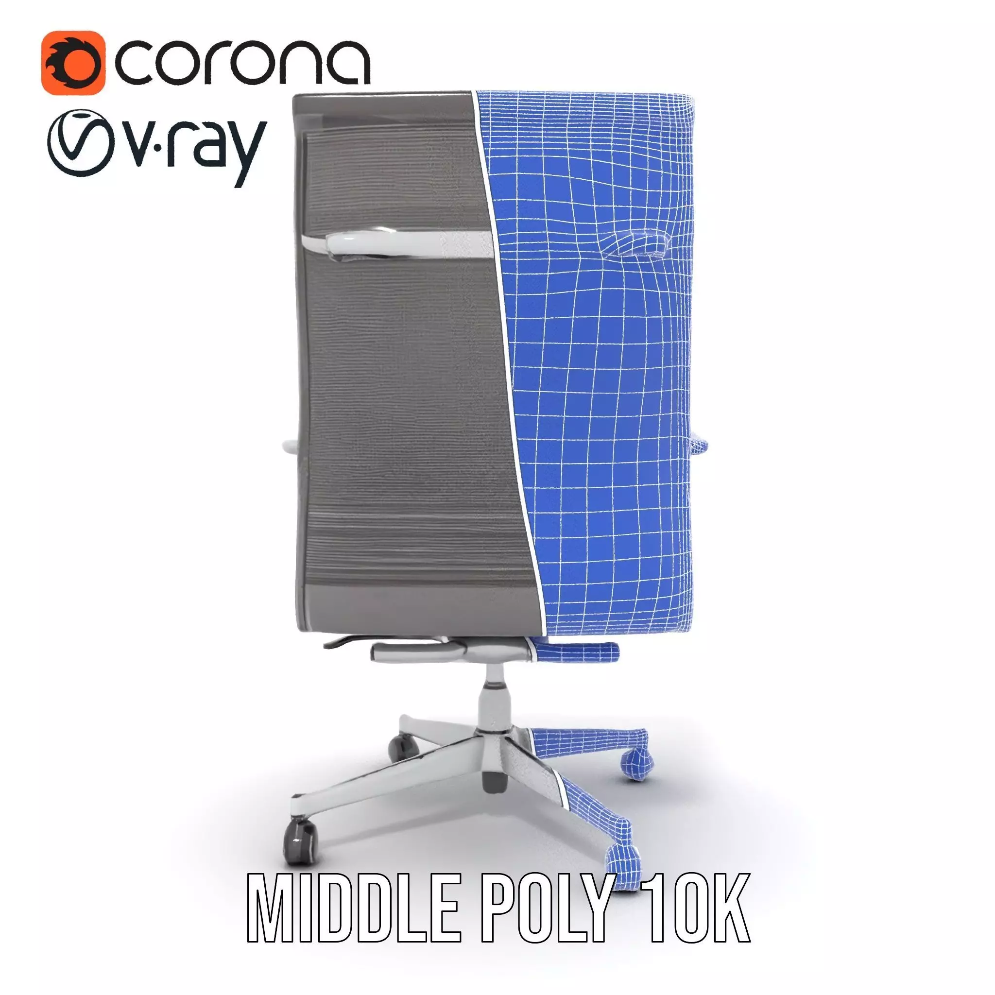 Ergonomic Mesh Office Chair model pack Low-poly 3D model_19