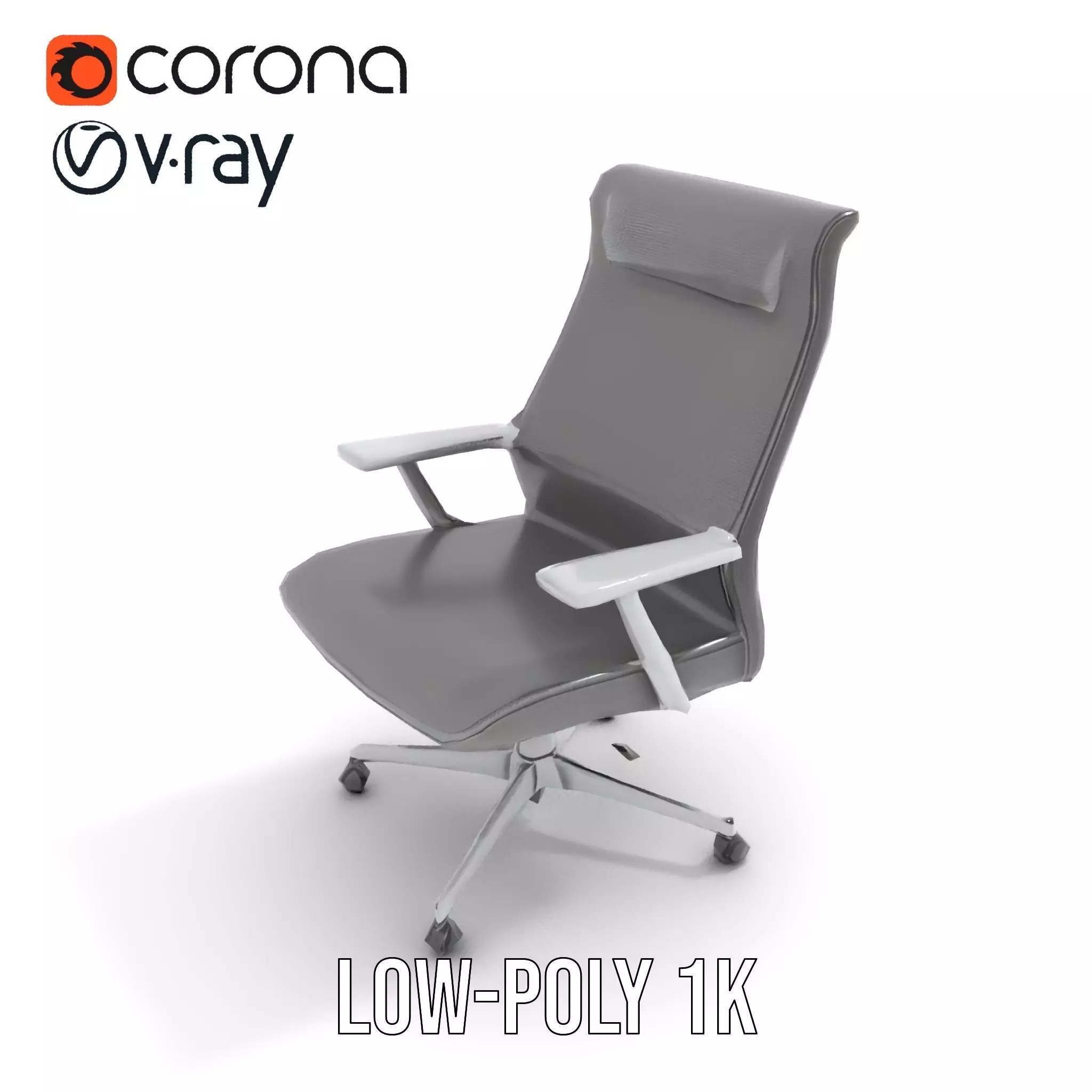 Ergonomic Mesh Office Chair model pack Low-poly 3D model_7