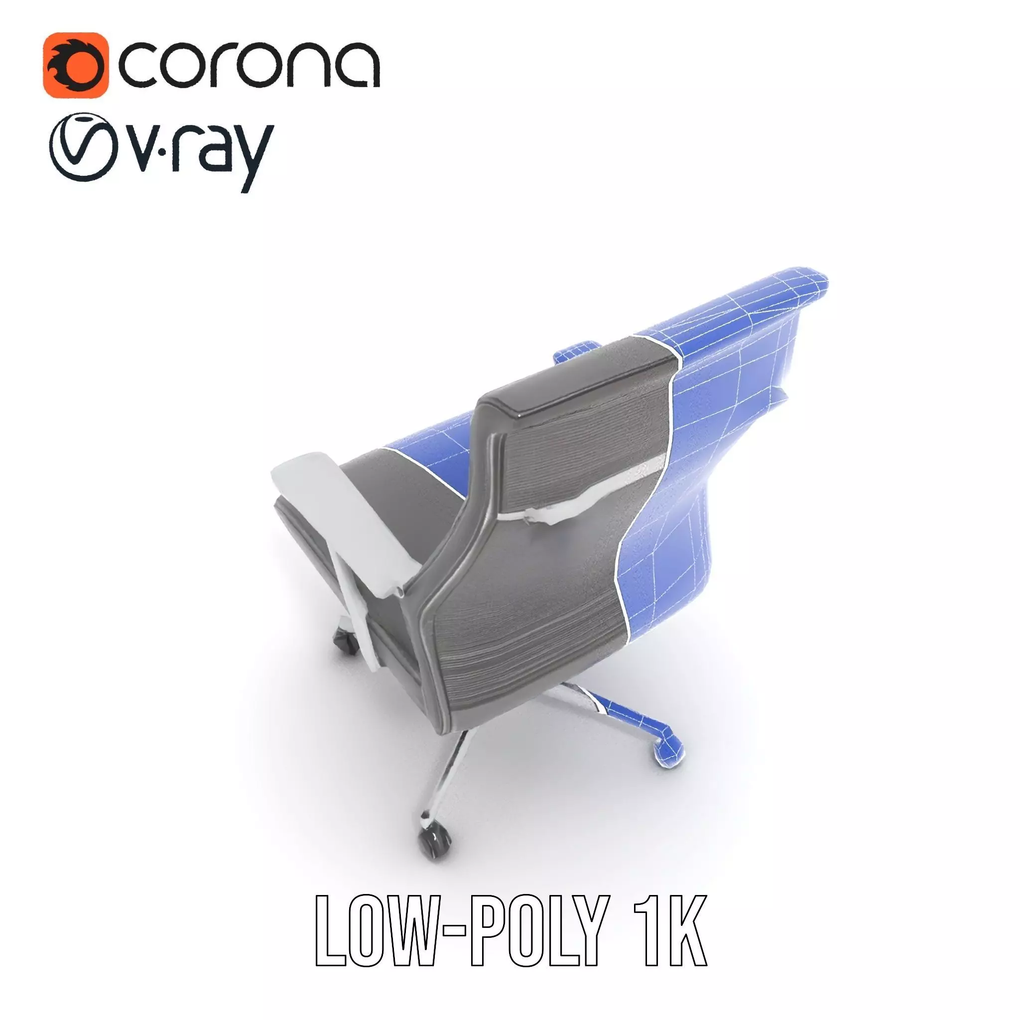 Ergonomic Mesh Office Chair model pack Low-poly 3D model_31