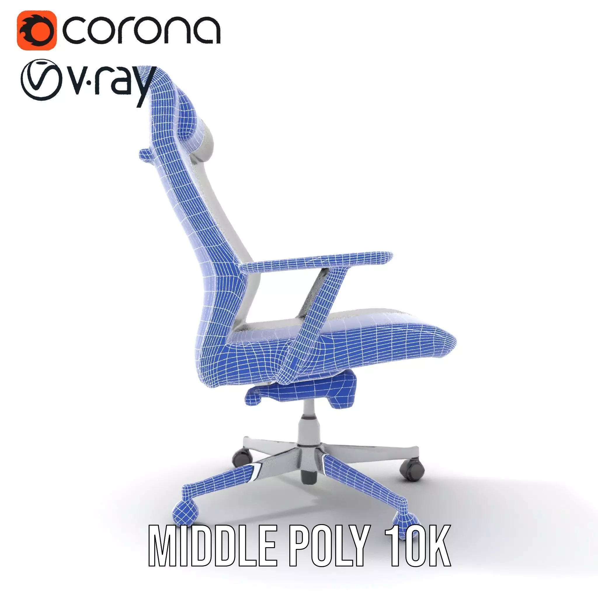 Ergonomic Mesh Office Chair model pack Low-poly 3D model_30