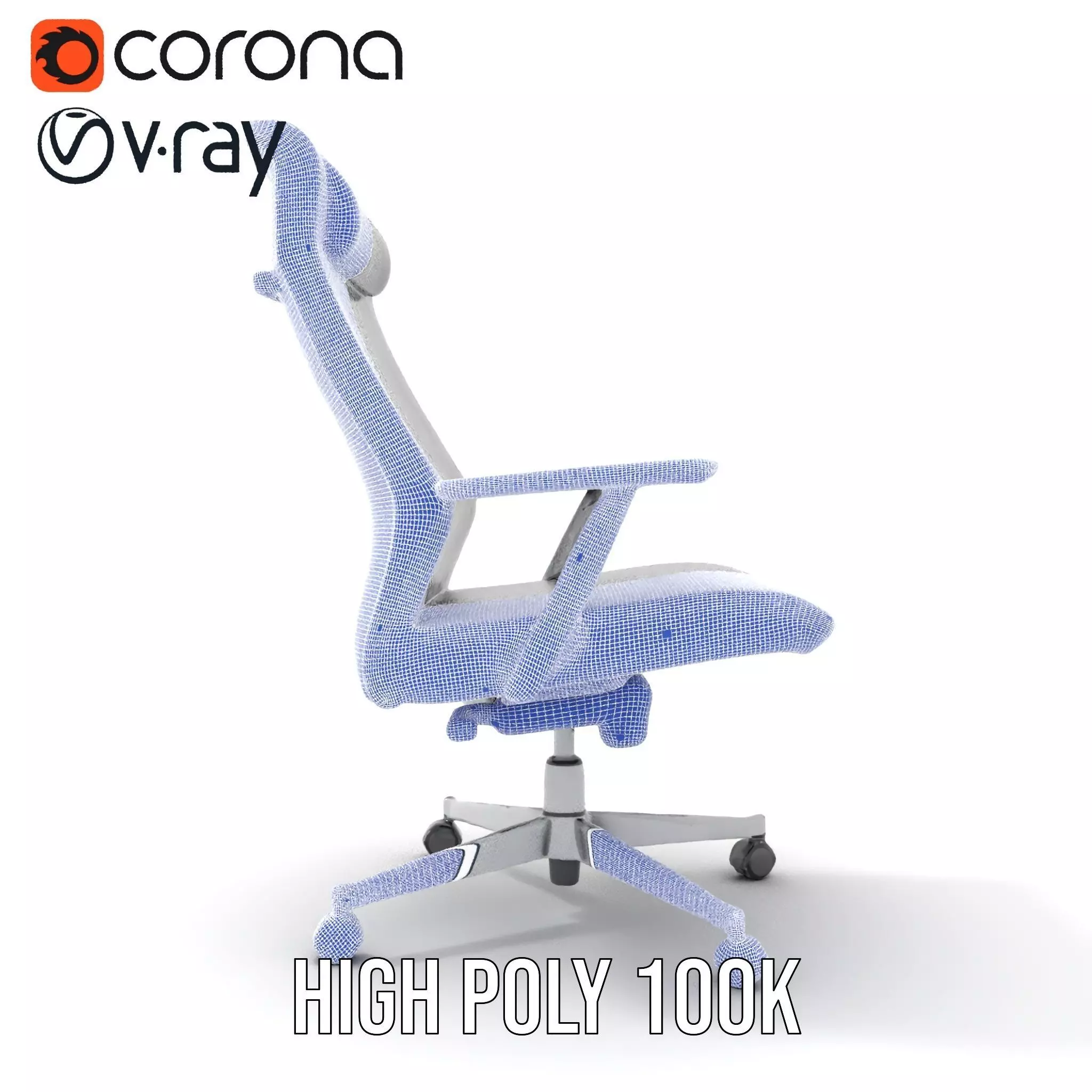 Ergonomic Mesh Office Chair model pack Low-poly 3D model_32