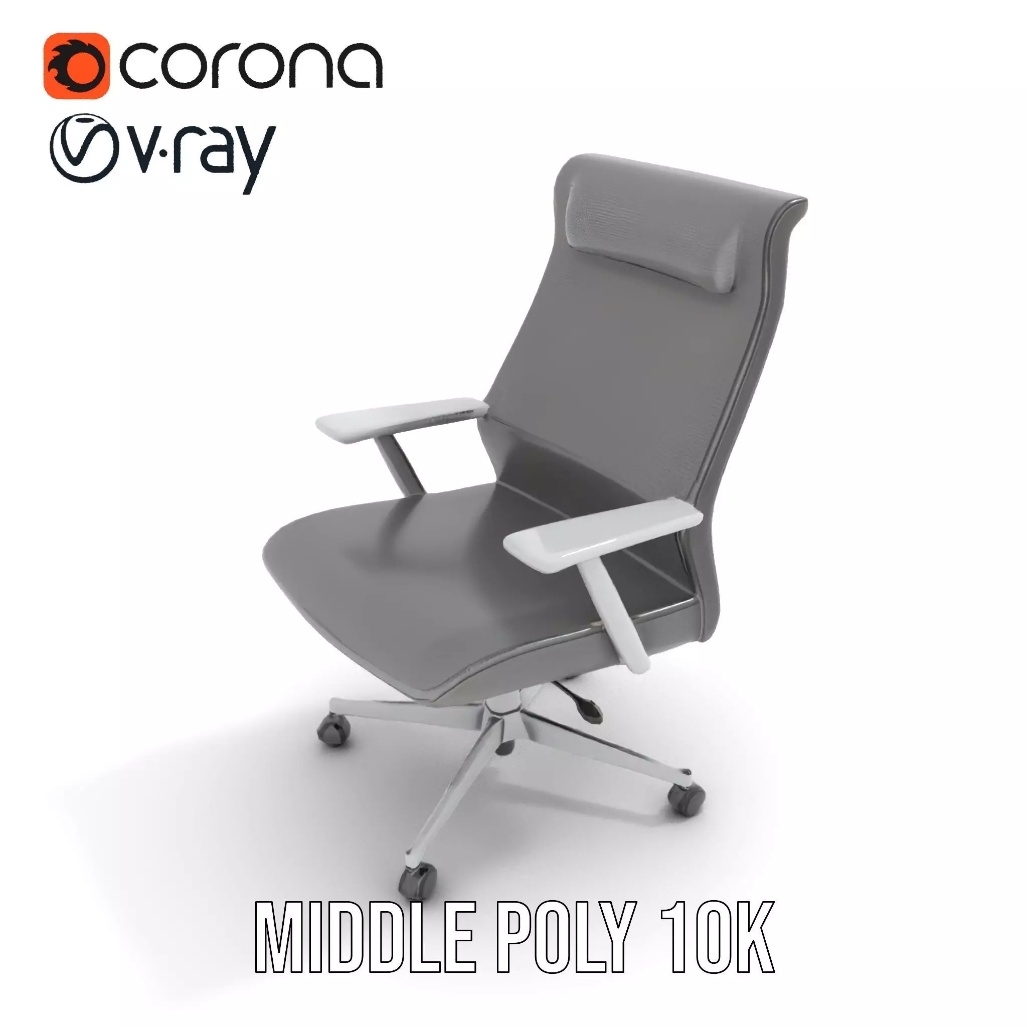Ergonomic Mesh Office Chair model pack Low-poly 3D model_6