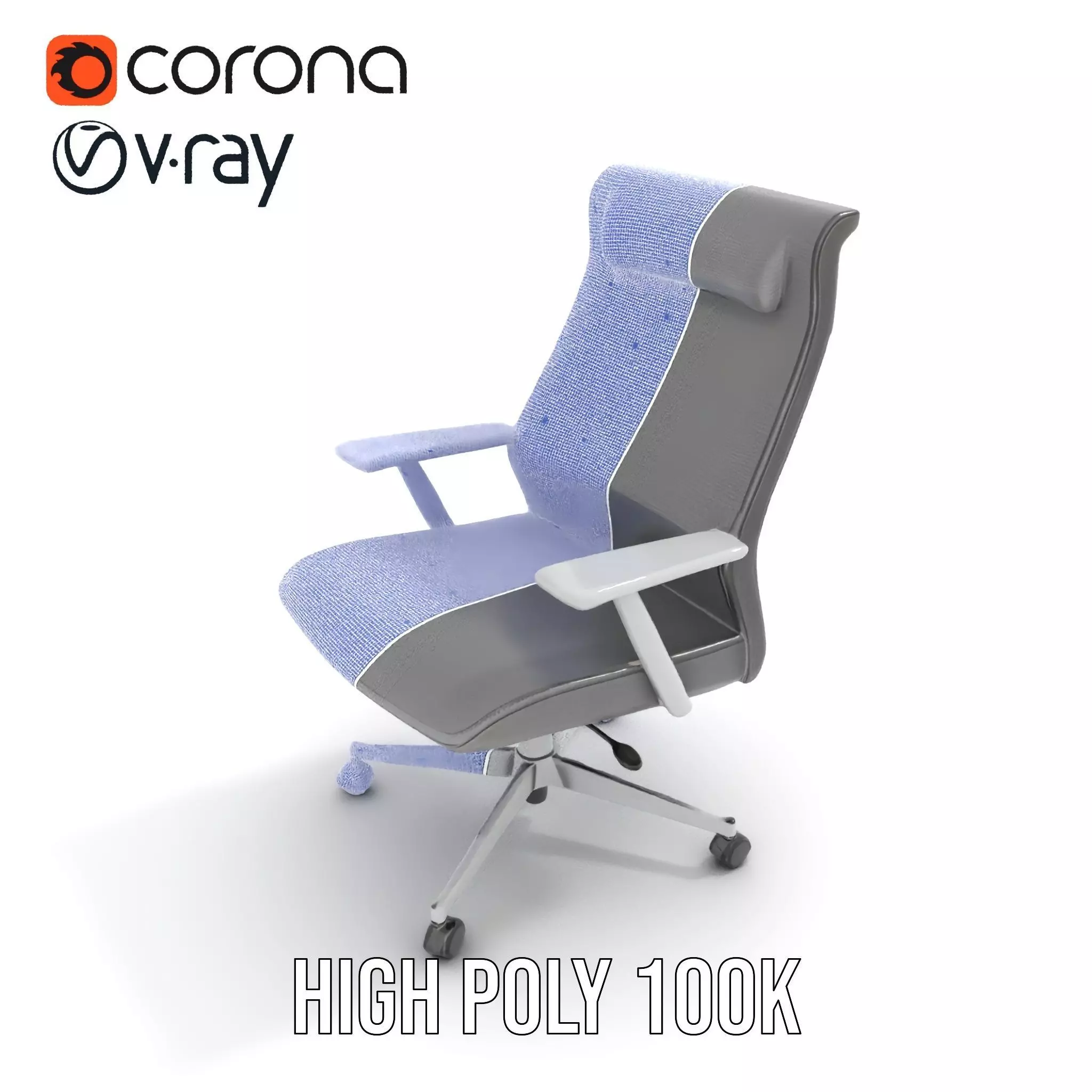 Ergonomic Mesh Office Chair model pack Low-poly 3D model_18