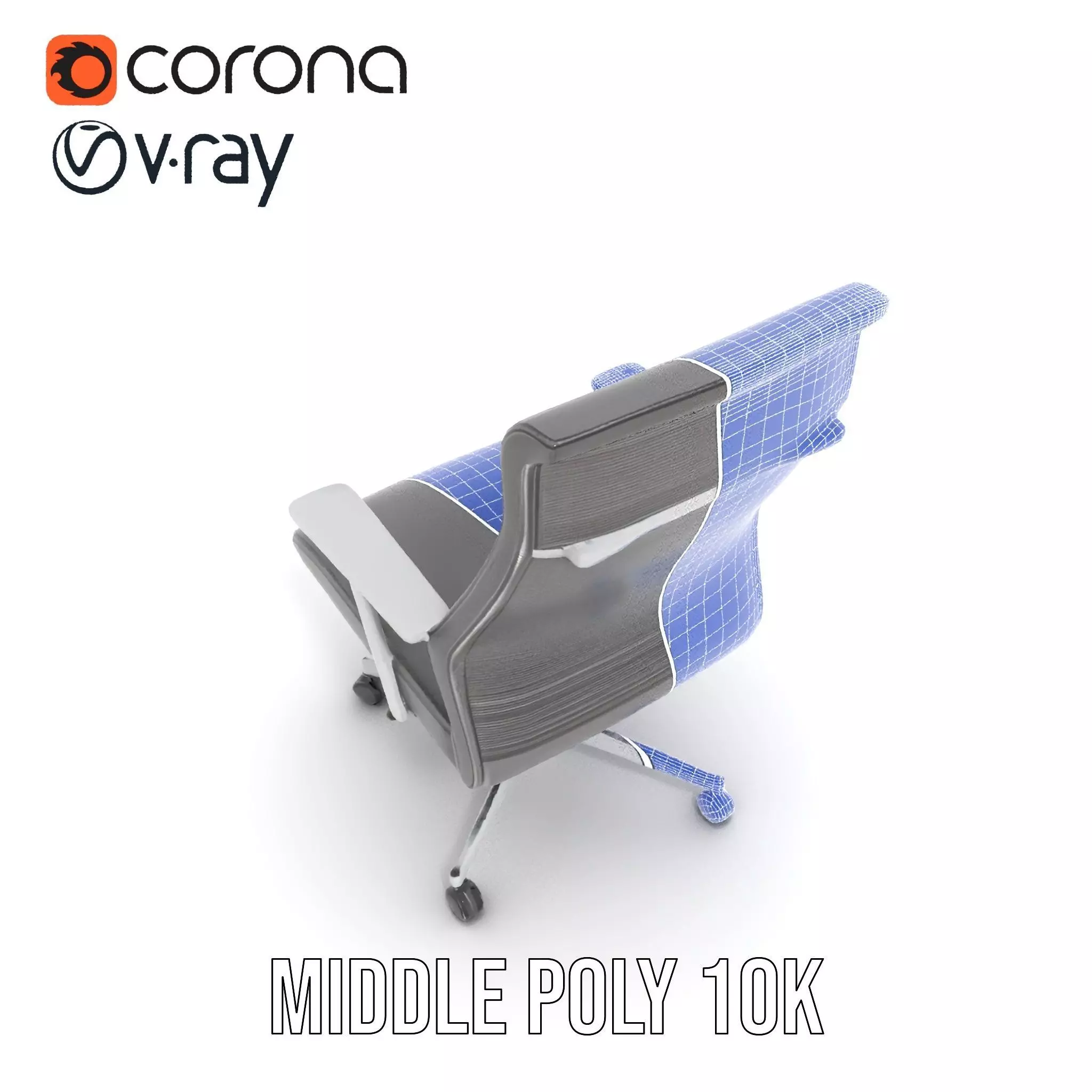 Ergonomic Mesh Office Chair model pack Low-poly 3D model_27