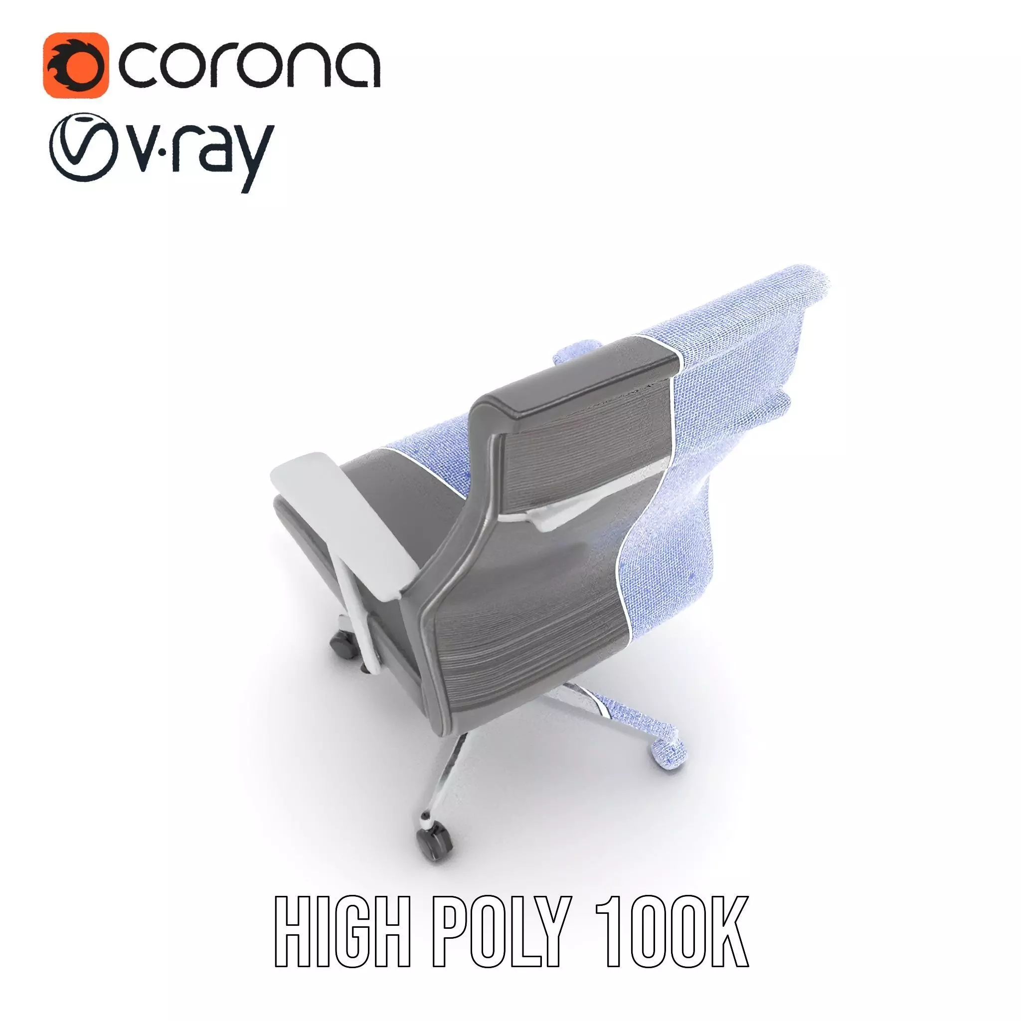 Ergonomic Mesh Office Chair model pack Low-poly 3D model_33