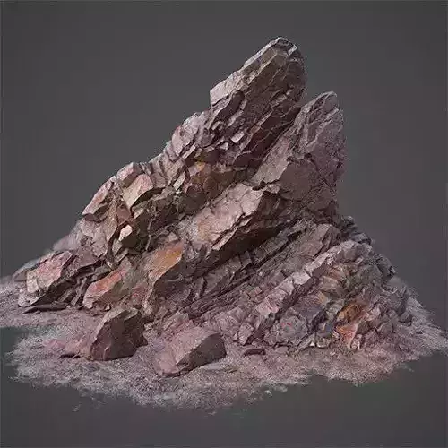 Realistic Rock Formation 3D Natural Stone Outcrop Outdoor Scenes Low-poly 3D model