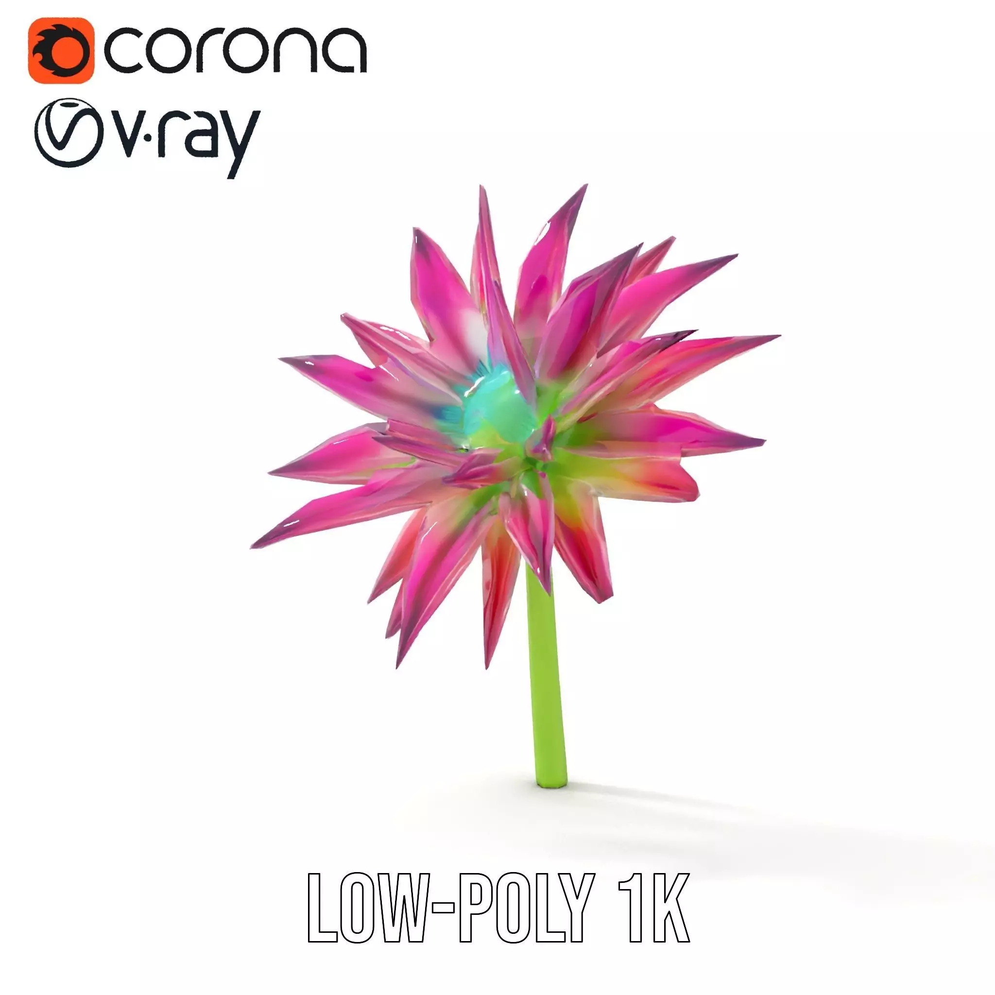 Radiant Bloom Flower model pack Low-poly 3D model_22