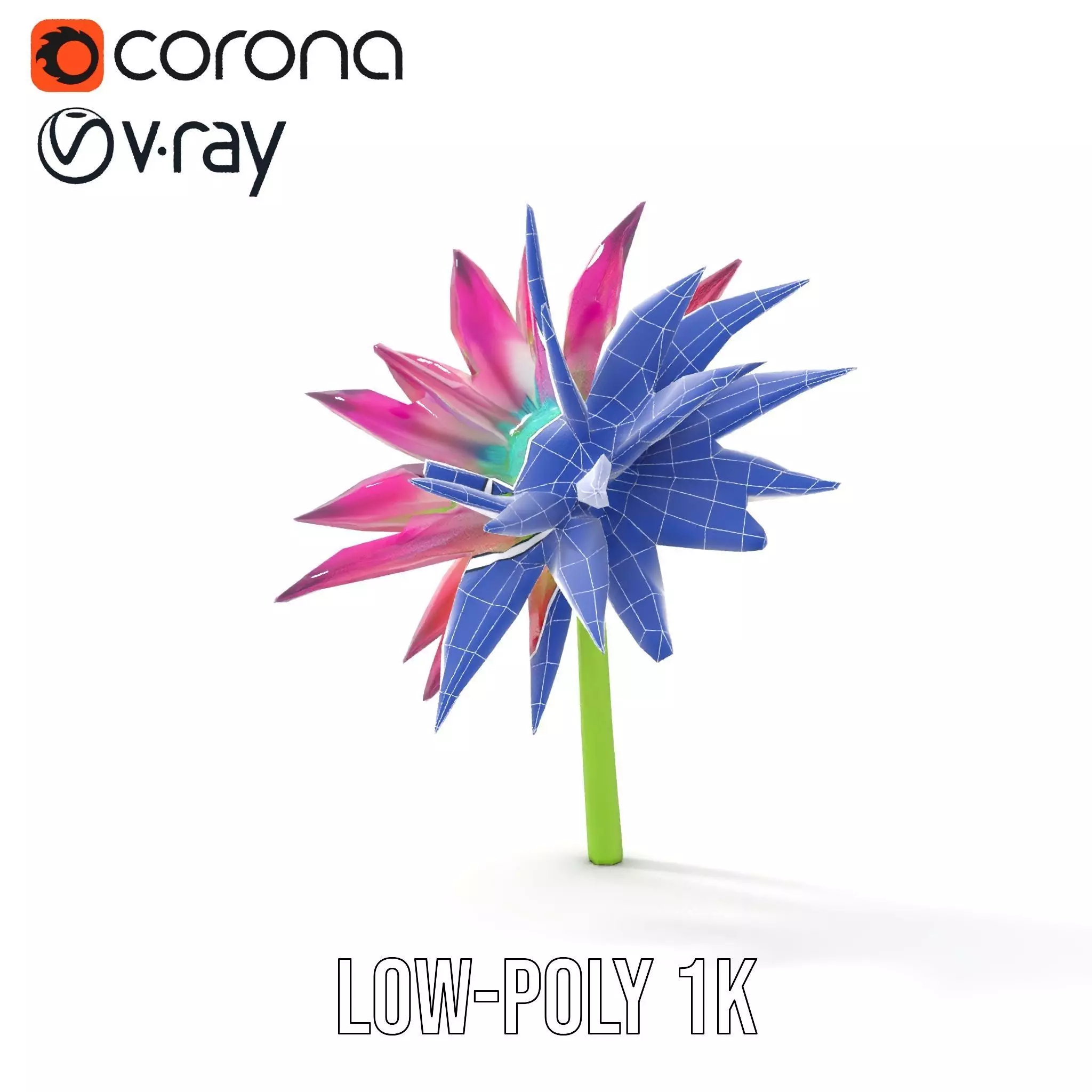 Radiant Bloom Flower model pack Low-poly 3D model_24