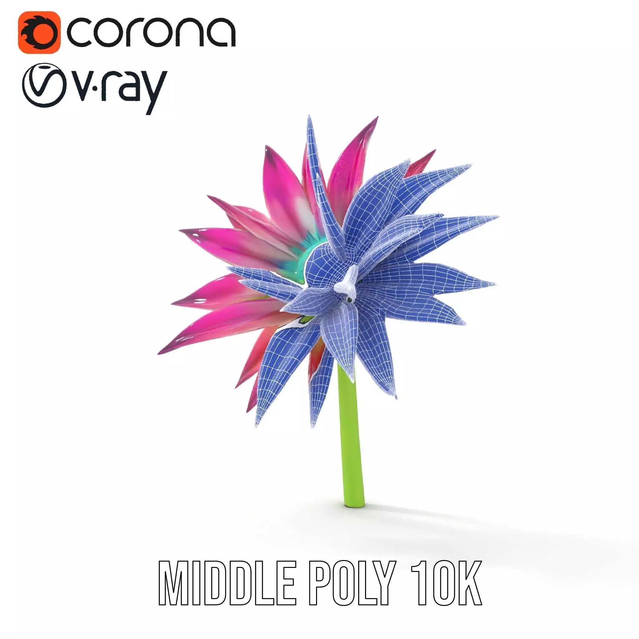 Radiant Bloom Flower model pack Low-poly 3D model_26
