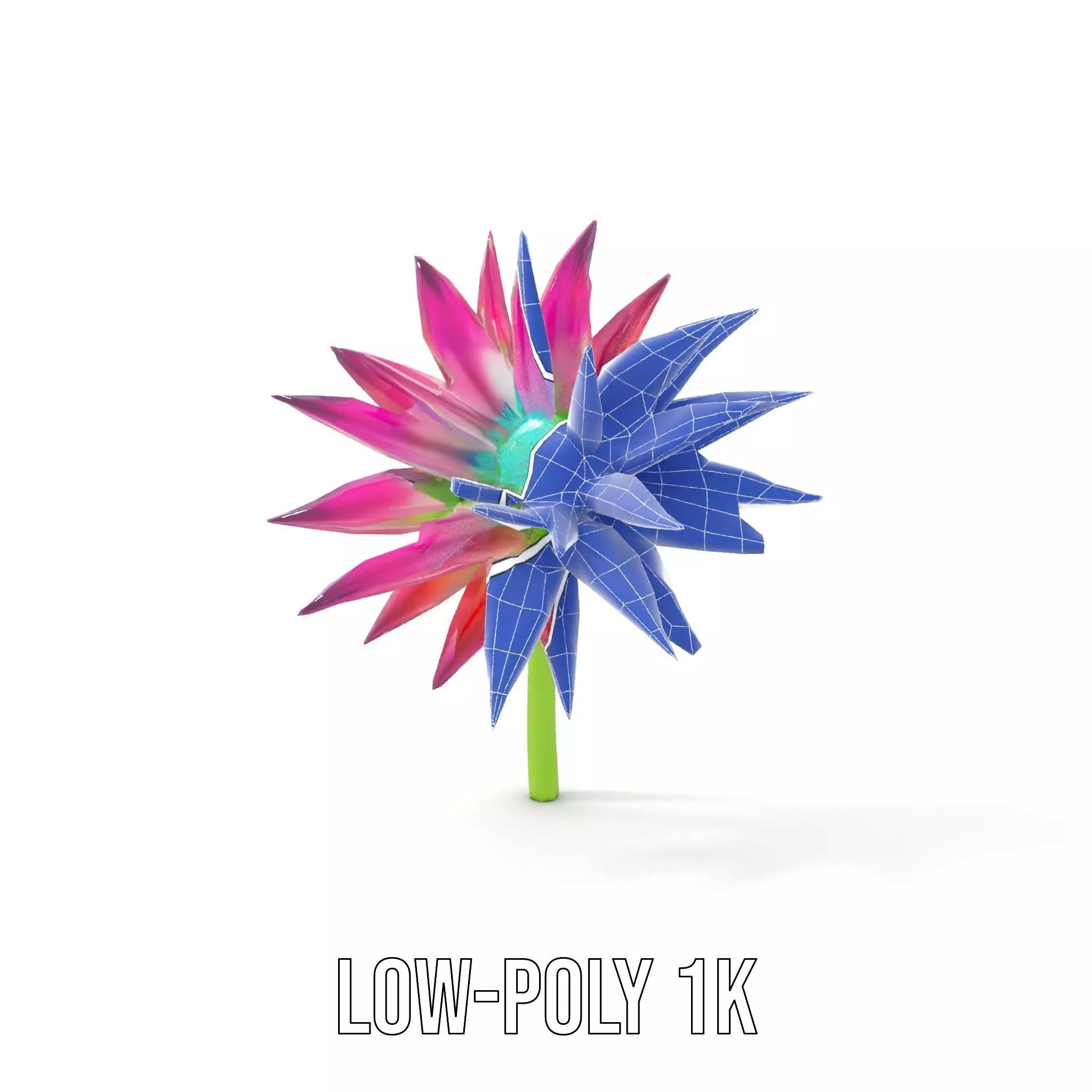 Radiant Bloom Flower model pack Low-poly 3D model_9