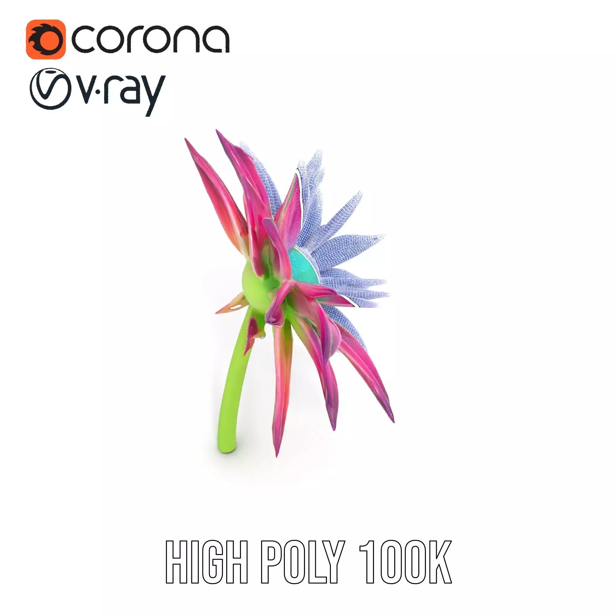 Radiant Bloom Flower model pack Low-poly 3D model_33