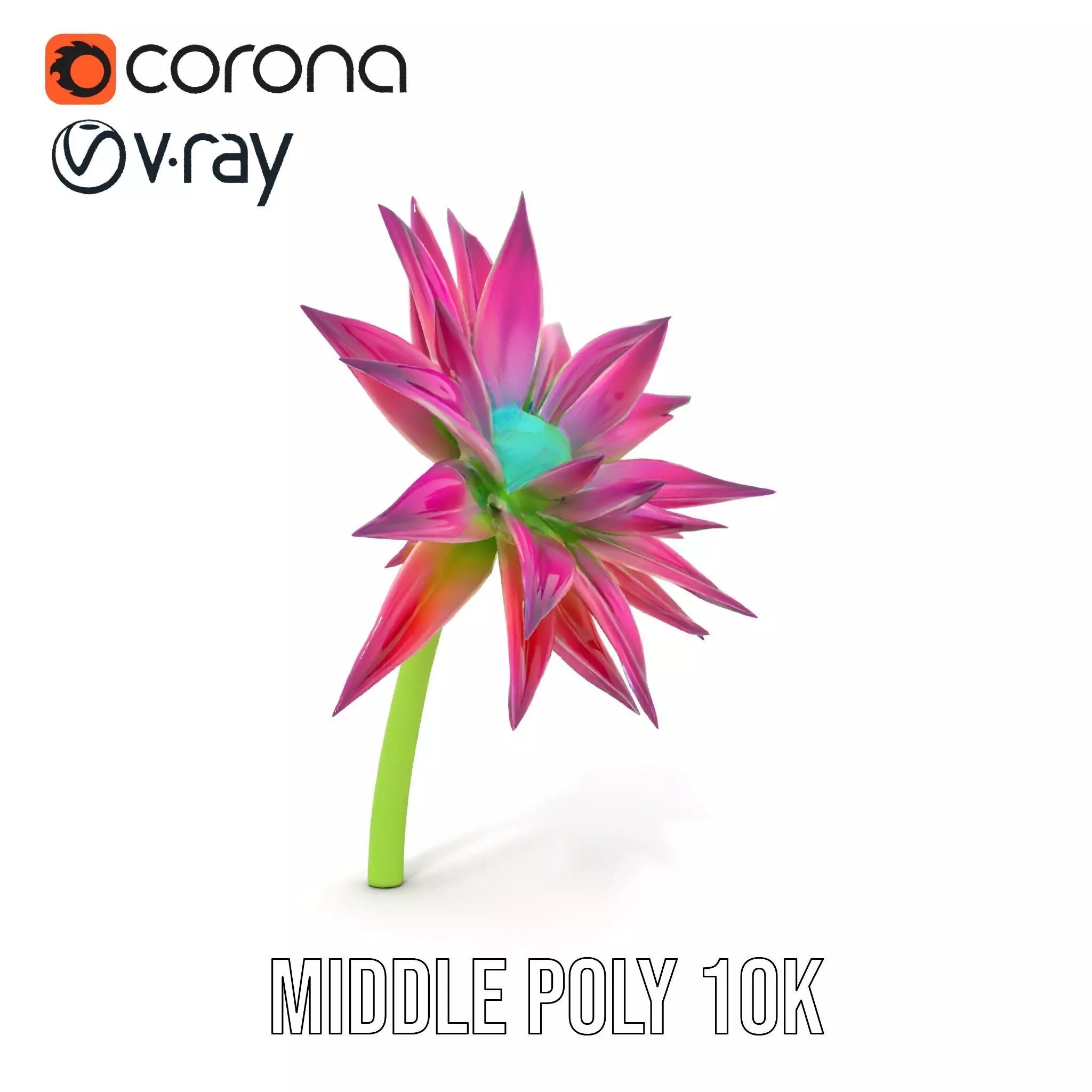 Radiant Bloom Flower model pack Low-poly 3D model_21
