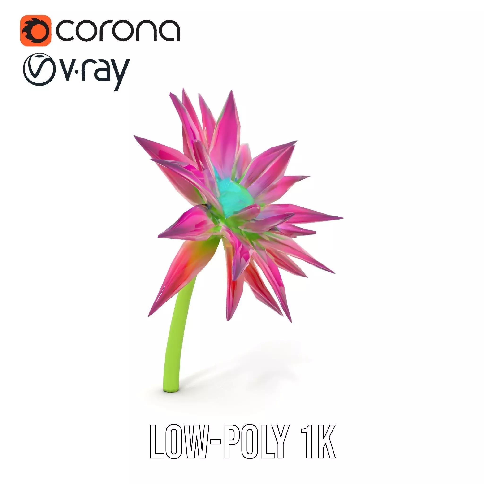 Radiant Bloom Flower model pack Low-poly 3D model_27