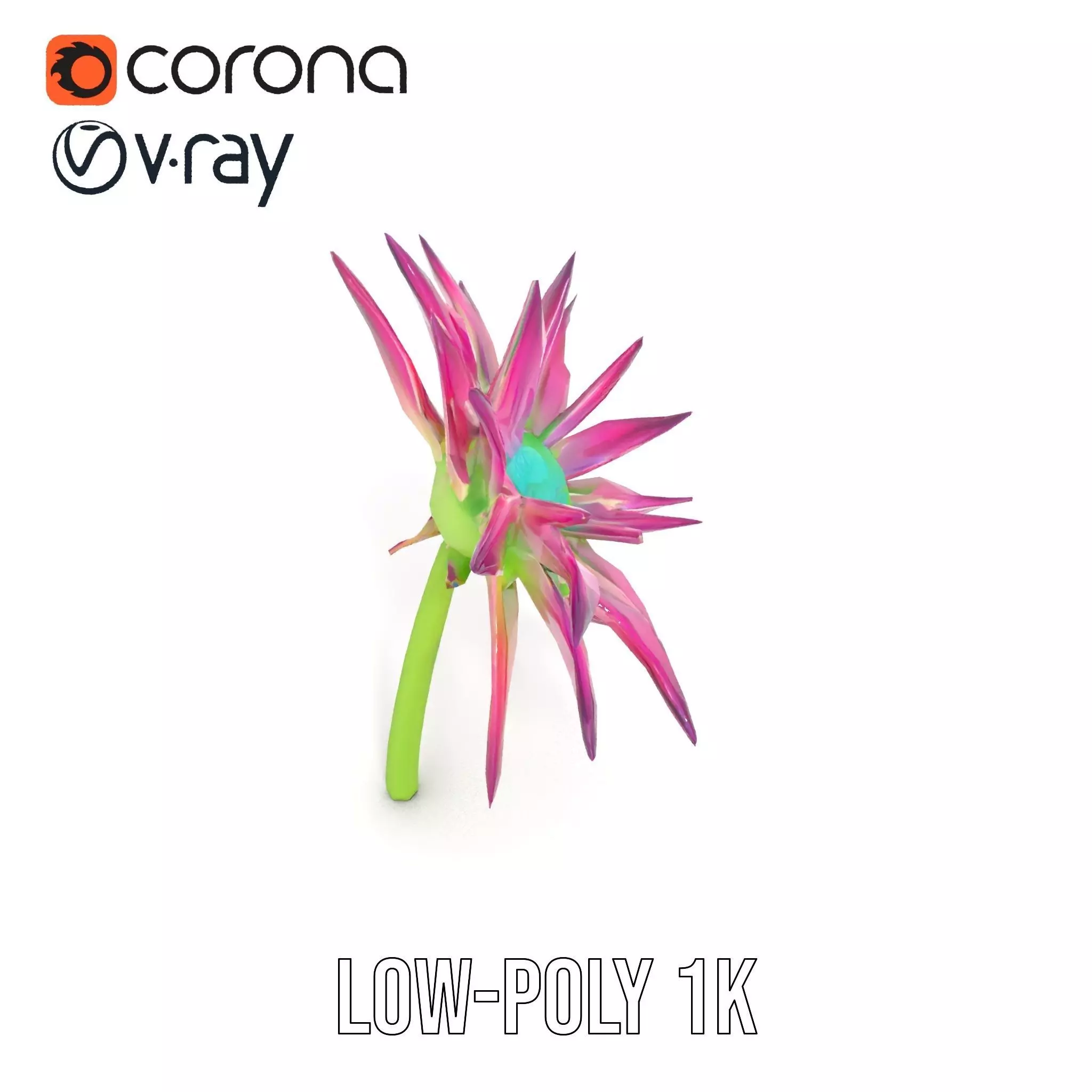 Radiant Bloom Flower model pack Low-poly 3D model_17