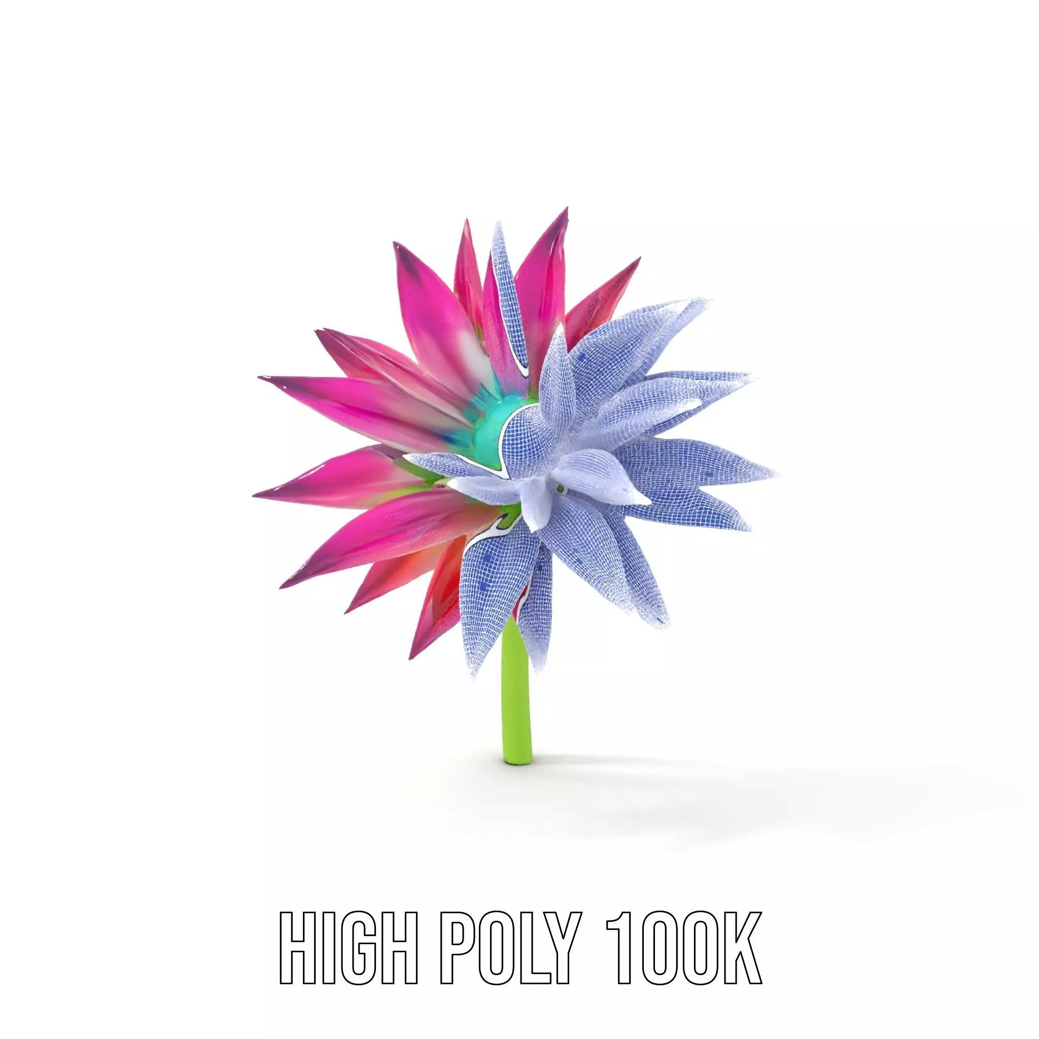 Radiant Bloom Flower model pack Low-poly 3D model_4