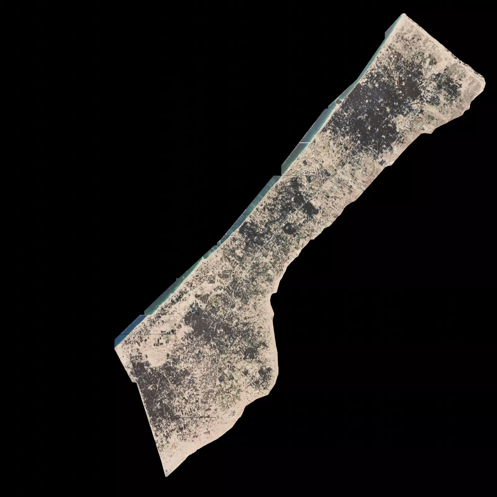 Gaza City Architectural Topographic 3D print model_8