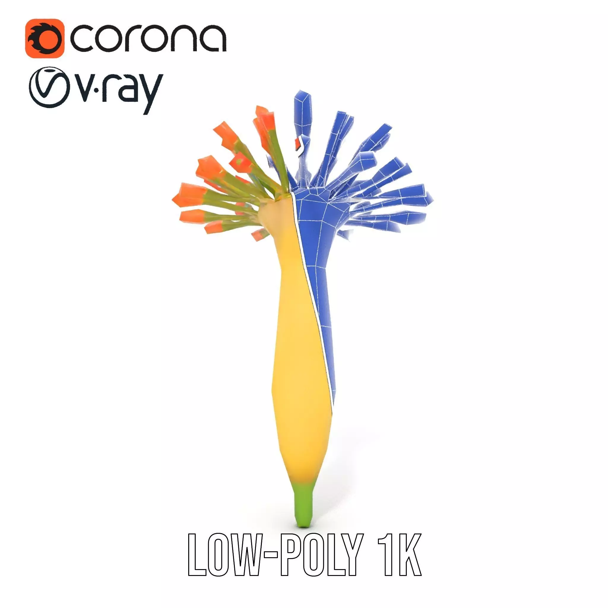 Orange Blossom Bloom model pack Low-poly 3D model_27