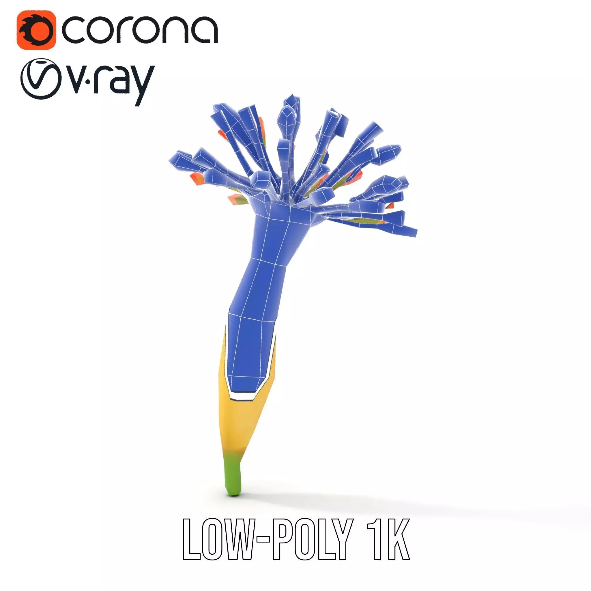 Orange Blossom Bloom model pack Low-poly 3D model_30