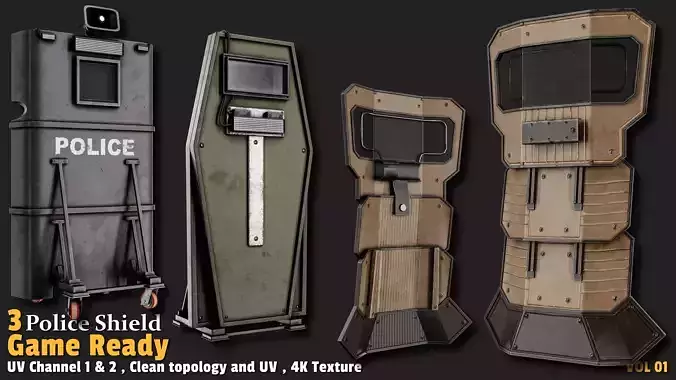 Police Shield  Game Ready VOL01