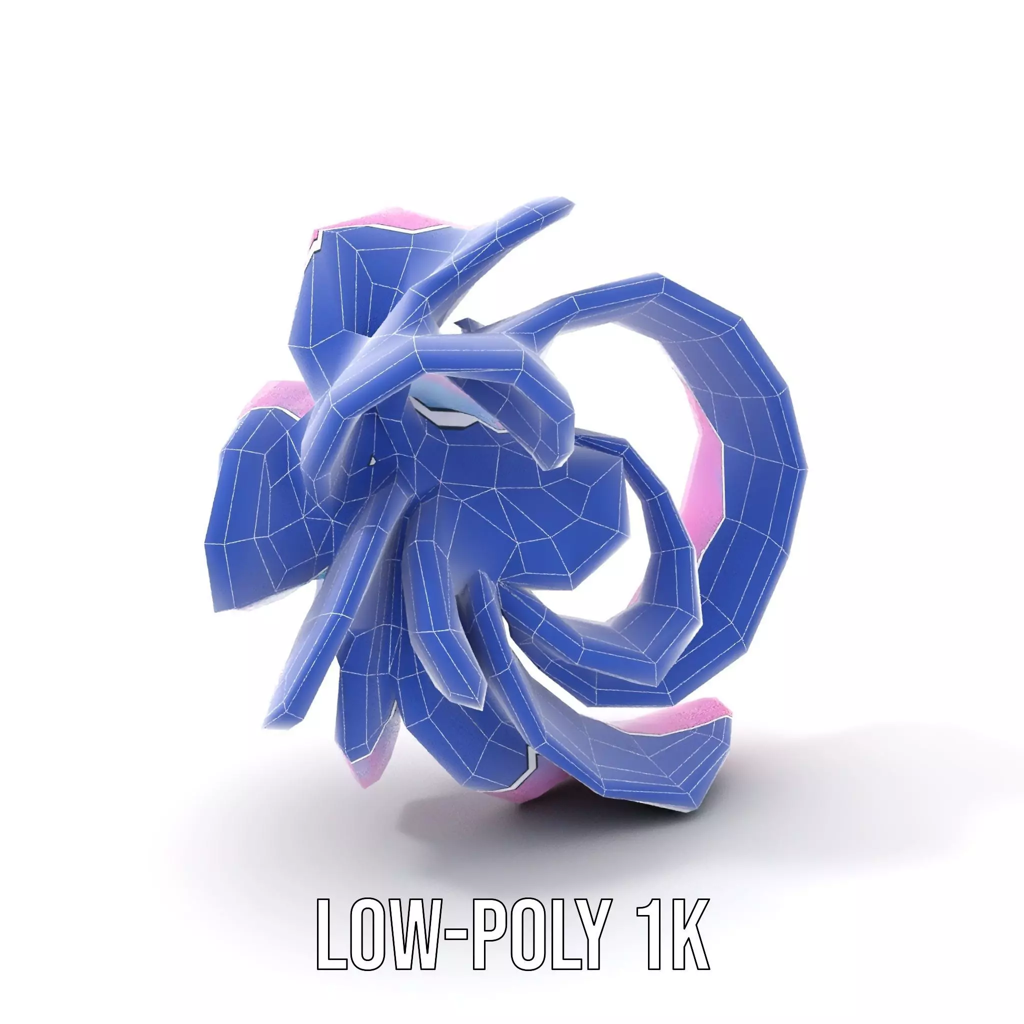 Iridescent Spiral Blossom model pack Low-poly 3D model_25