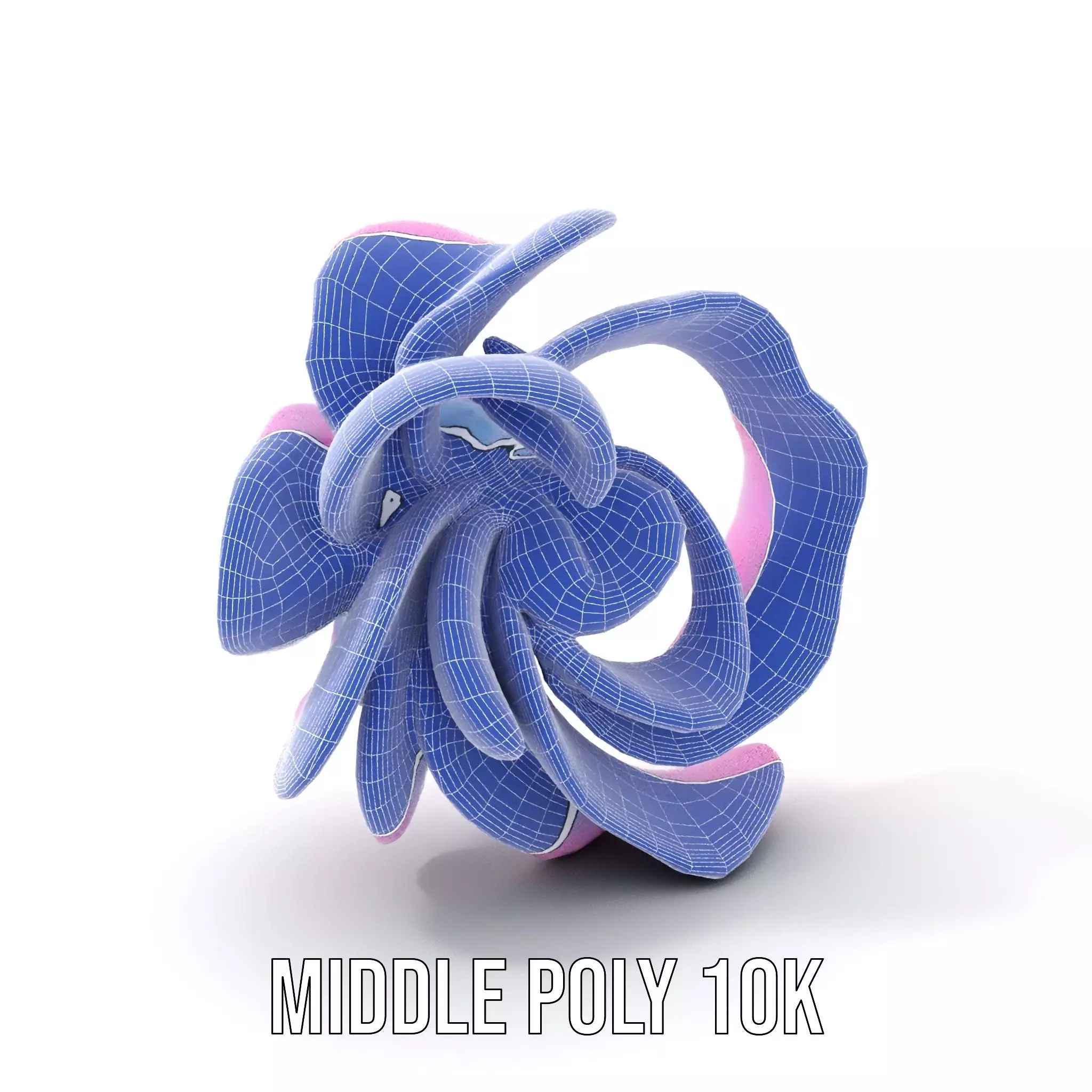 Iridescent Spiral Blossom model pack Low-poly 3D model_26