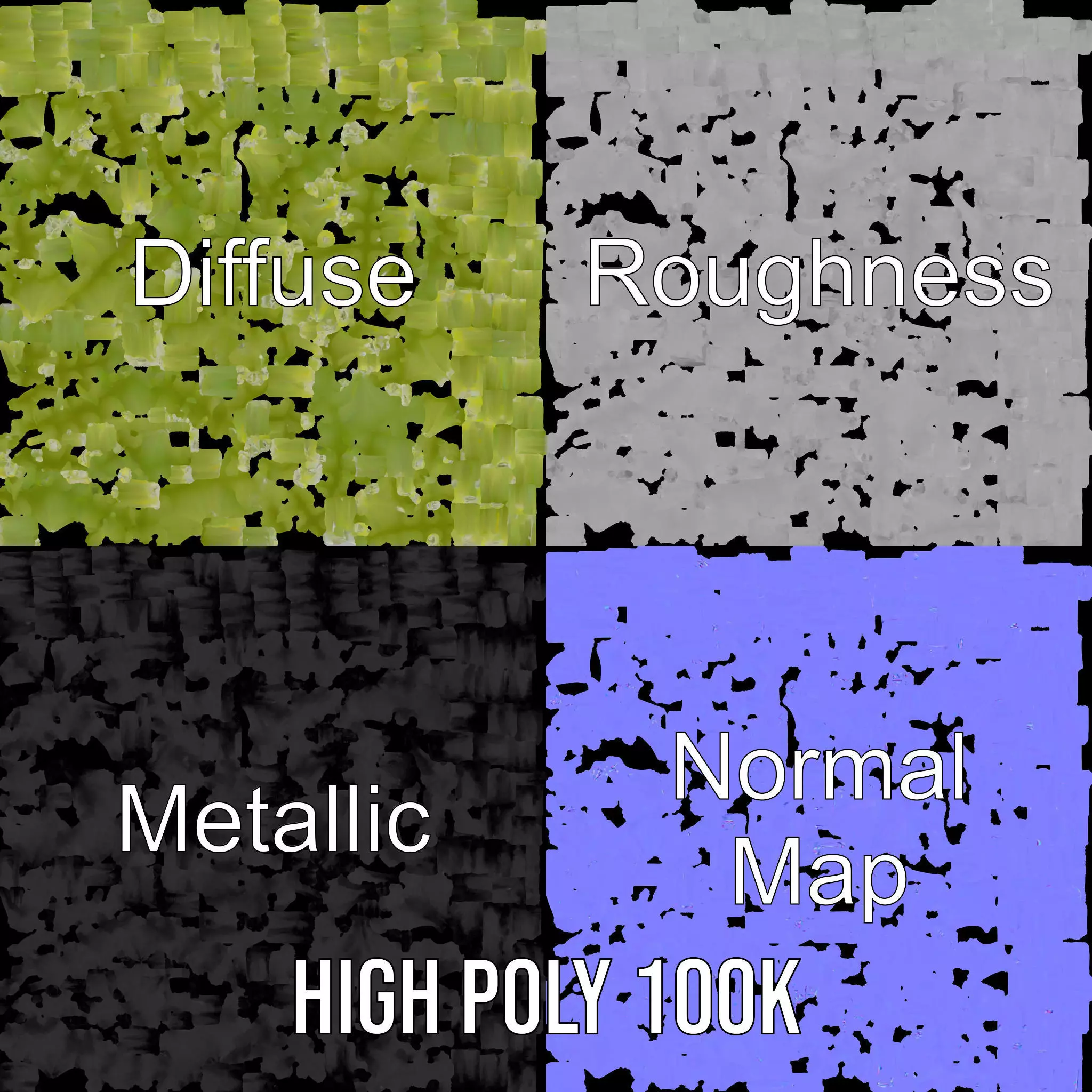 Spiked Sphere Organic model pack Texture_3