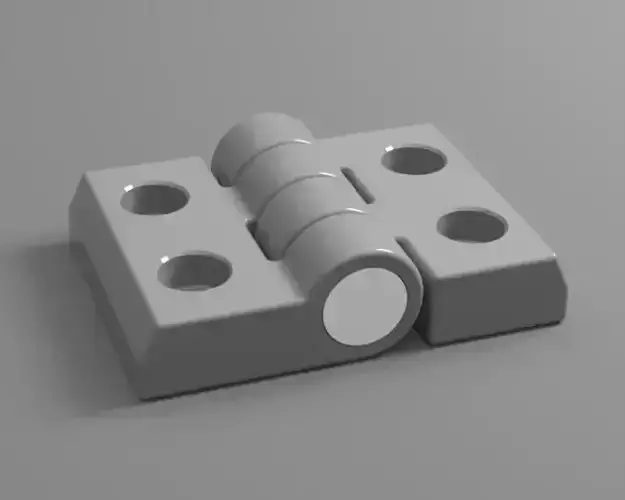 Heavy Duty Plastic Hinge- High-Low polygon 270Deg rotation Low-poly 3D model