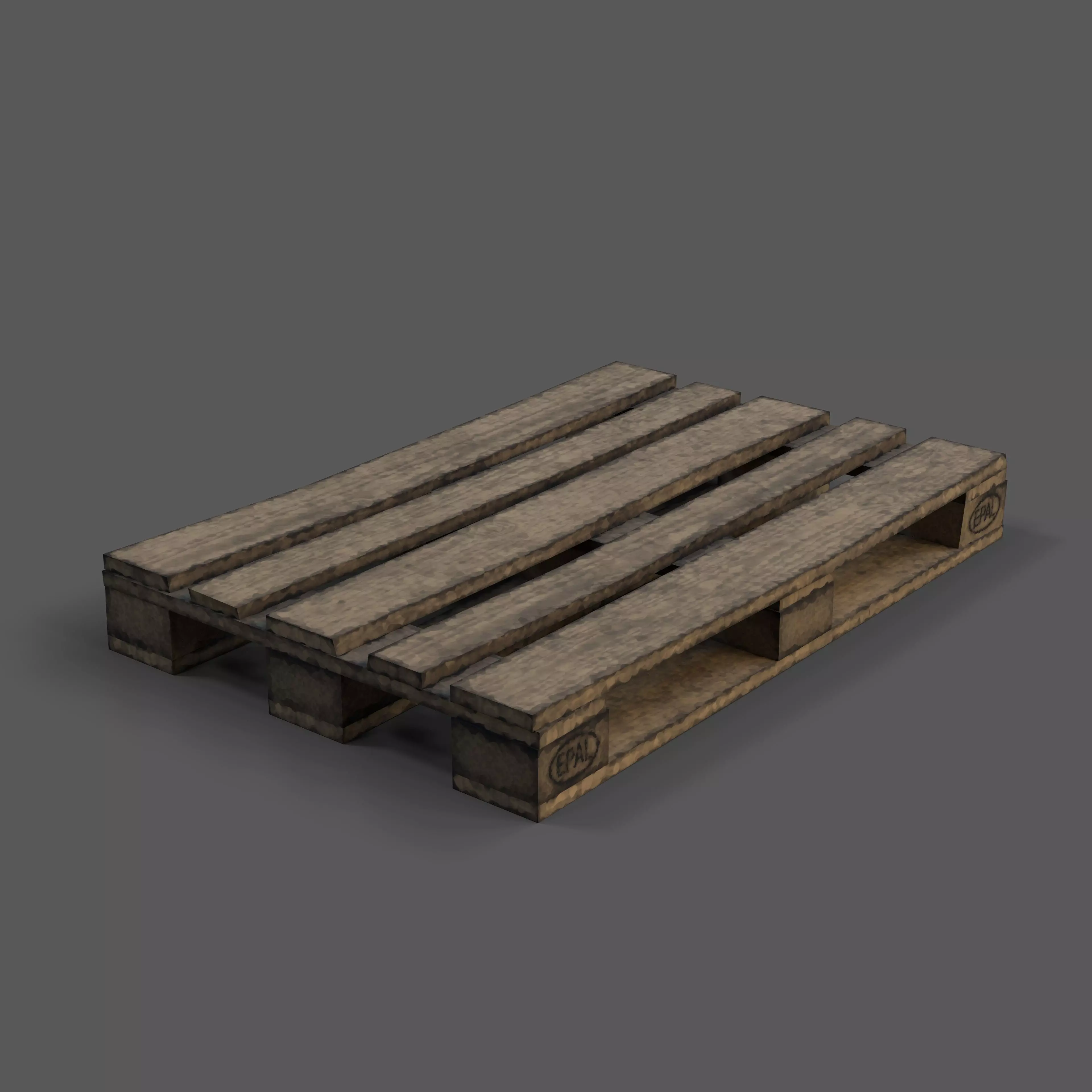 Stylized EURO Pallet - Game-Ready PBR Free low-poly 3D model_1
