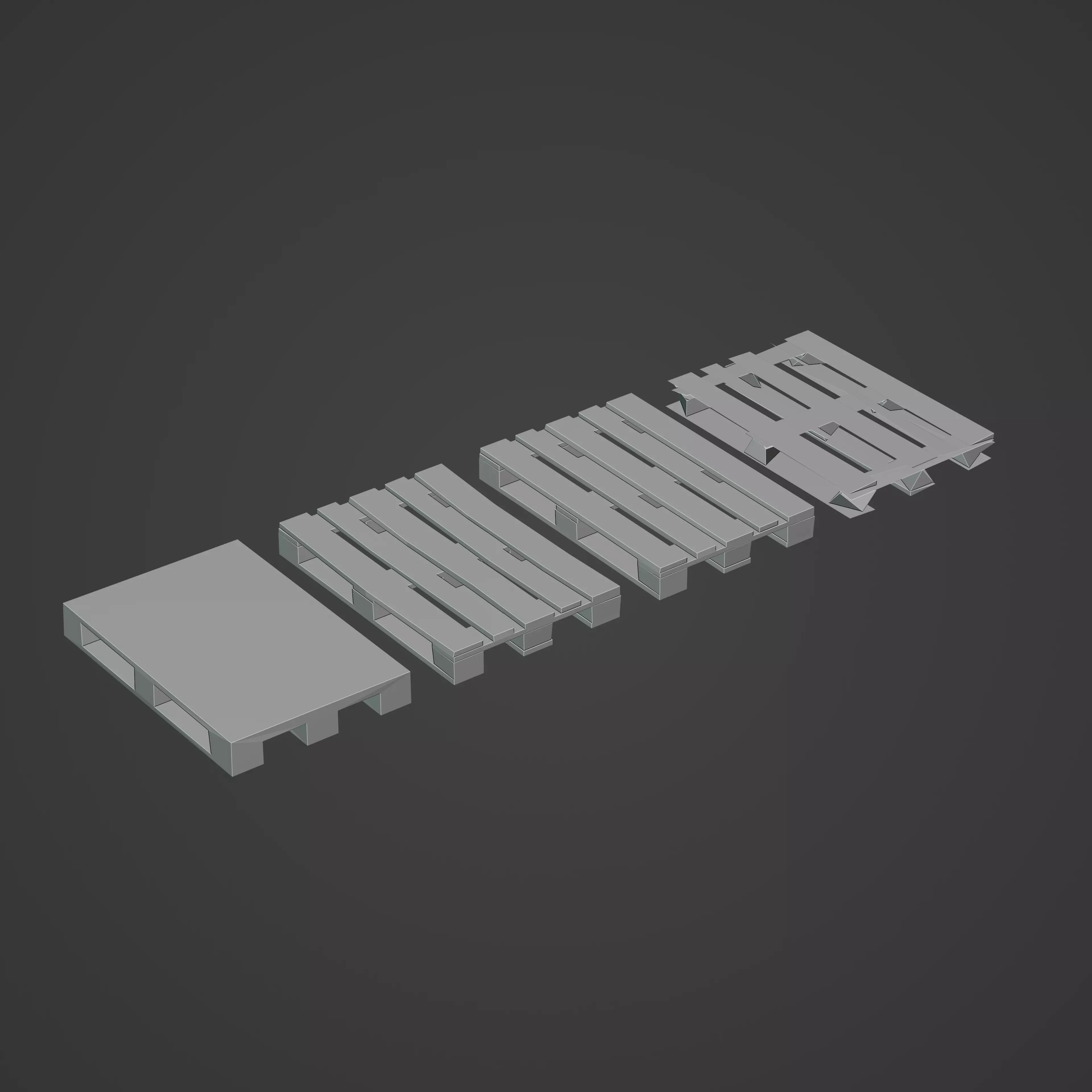 Stylized EURO Pallet - Game-Ready PBR Free low-poly 3D model_9