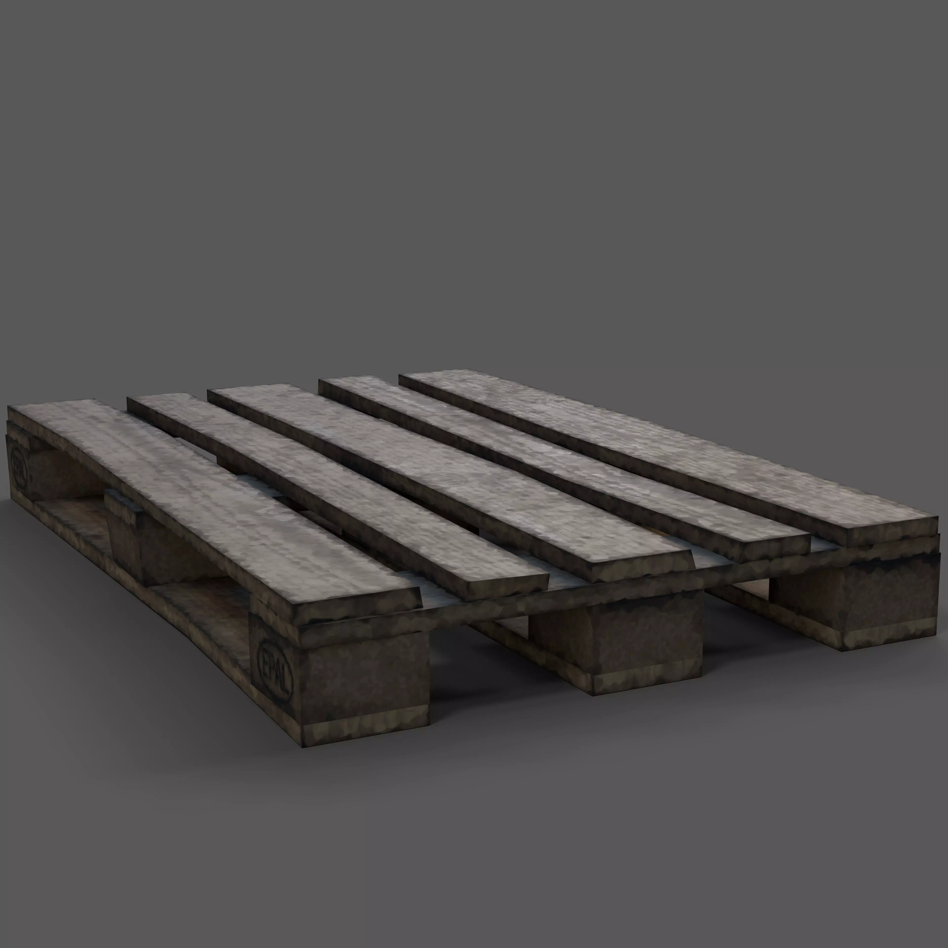Stylized EURO Pallet - Game-Ready PBR Free low-poly 3D model_4