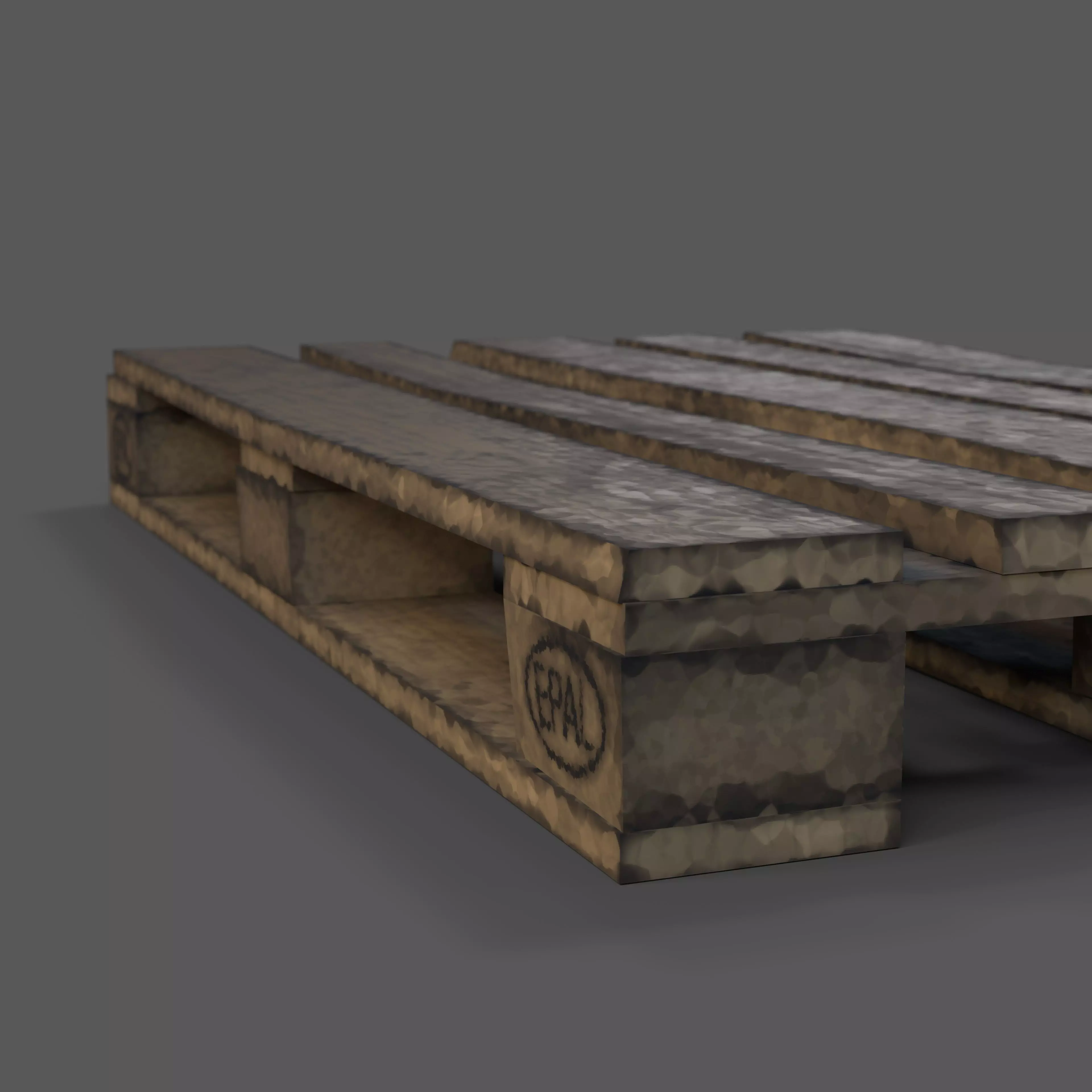 Stylized EURO Pallet - Game-Ready PBR Free low-poly 3D model_2