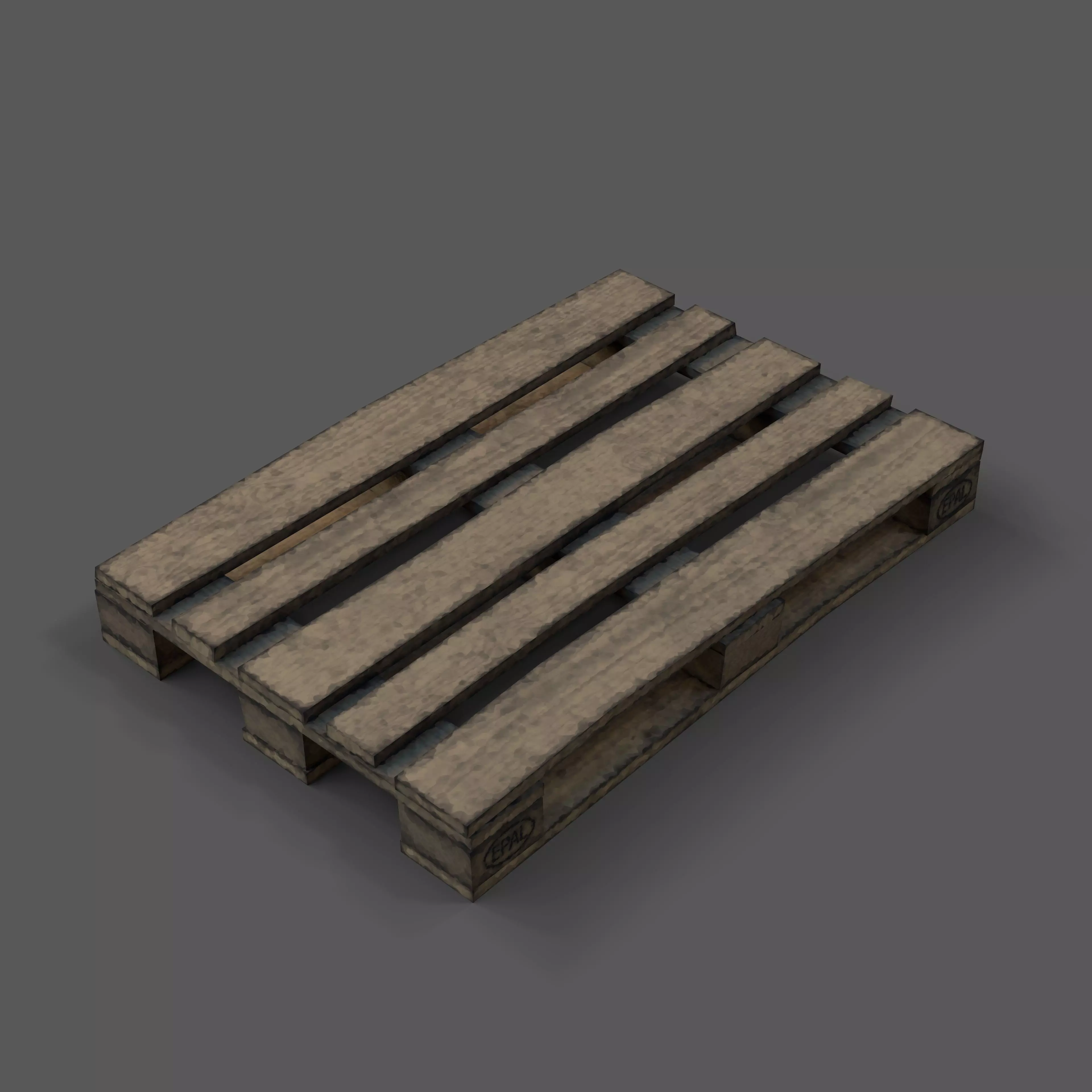 Stylized EURO Pallet - Game-Ready PBR Free low-poly 3D model_5