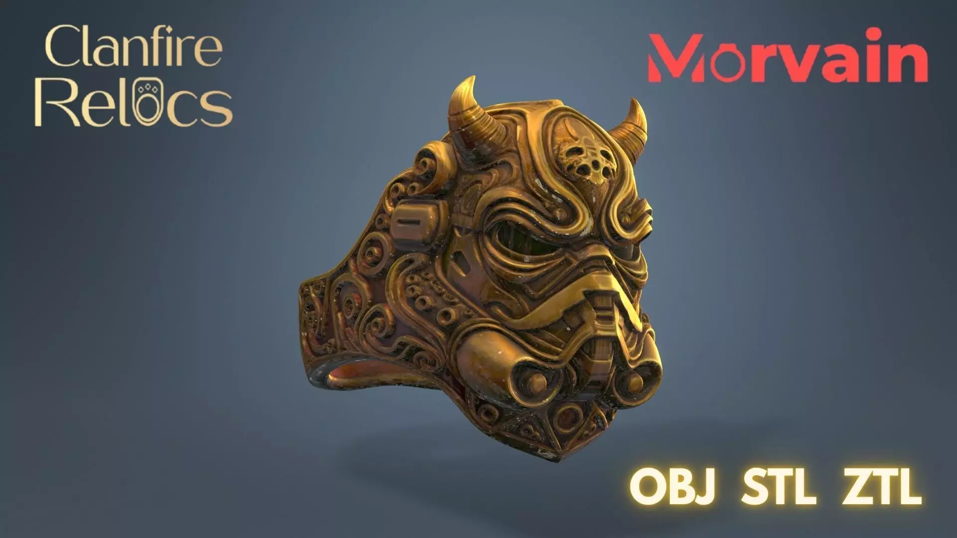 Ring Morvain  3D print model_1