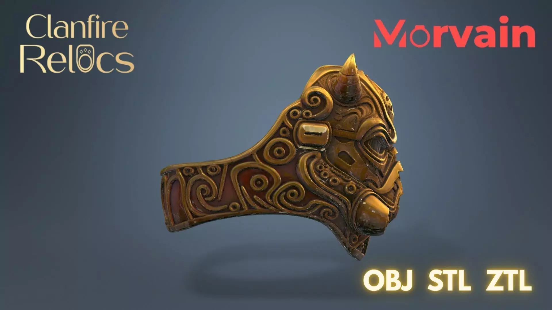 Ring Morvain  3D print model_2