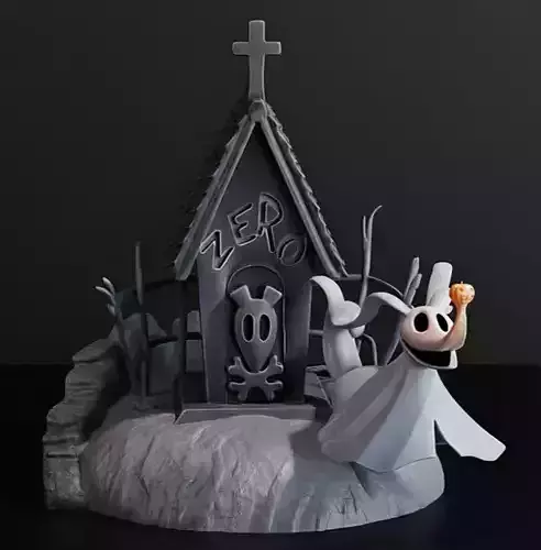 Zero Doghouse - Nightmare Before Christmas 3D 3D print model Zero Doghouse - Nightmare Before Christmas 3D 3D print model