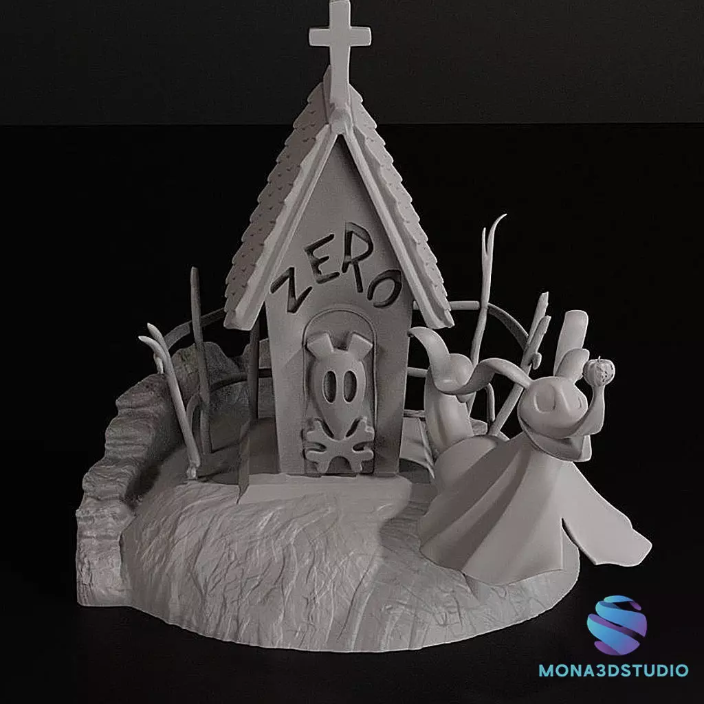 Zero Doghouse - Nightmare Before Christmas 3D 3D print model_4