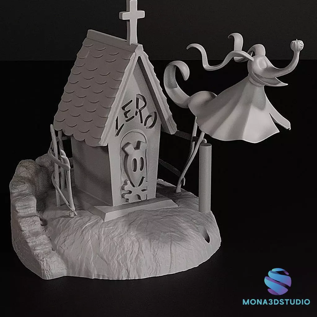 Zero Doghouse - Nightmare Before Christmas 3D 3D print model_7