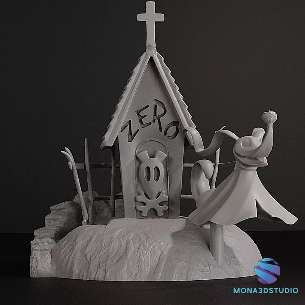 Zero Doghouse - Nightmare Before Christmas 3D 3D print model_1