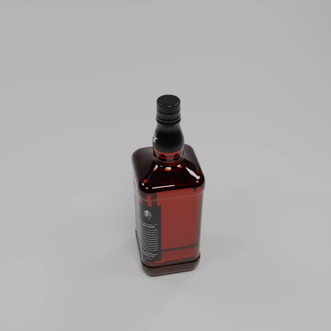 Jack Daniels Low-poly 3D model_5