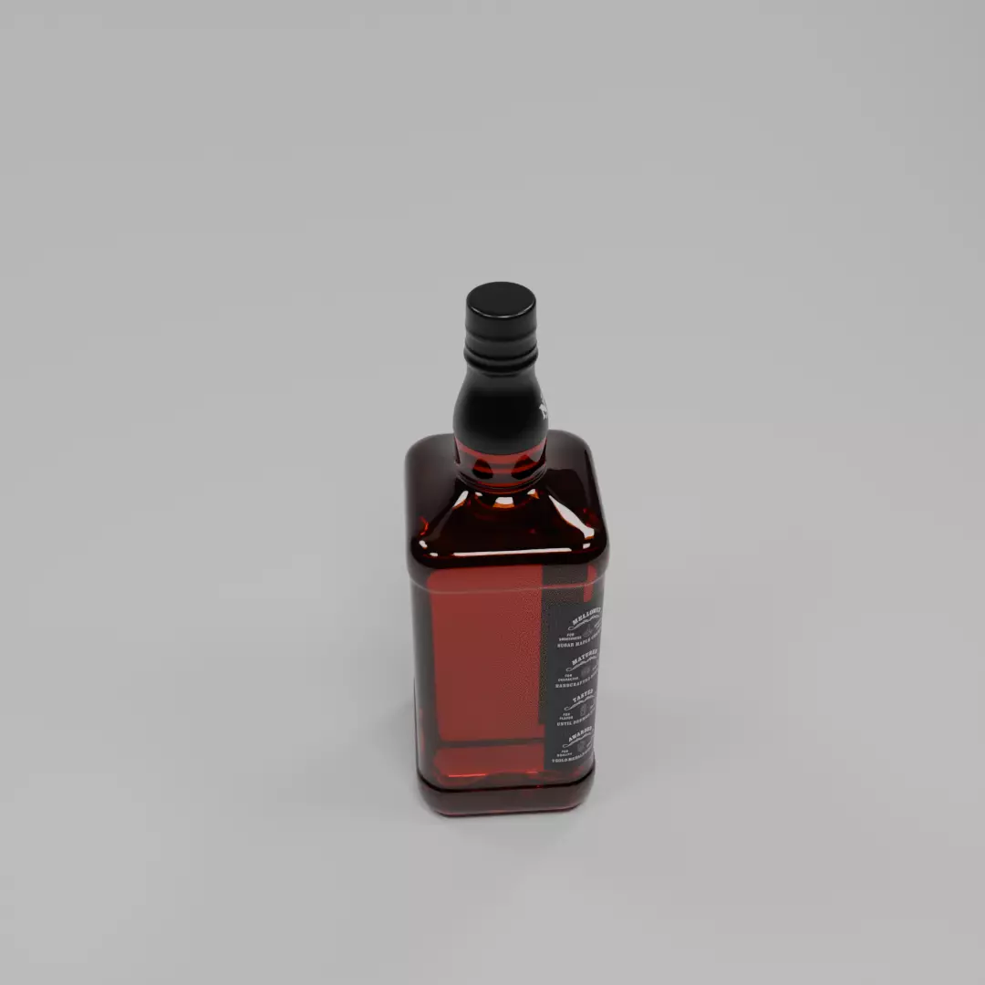 Jack Daniels Low-poly 3D model_1