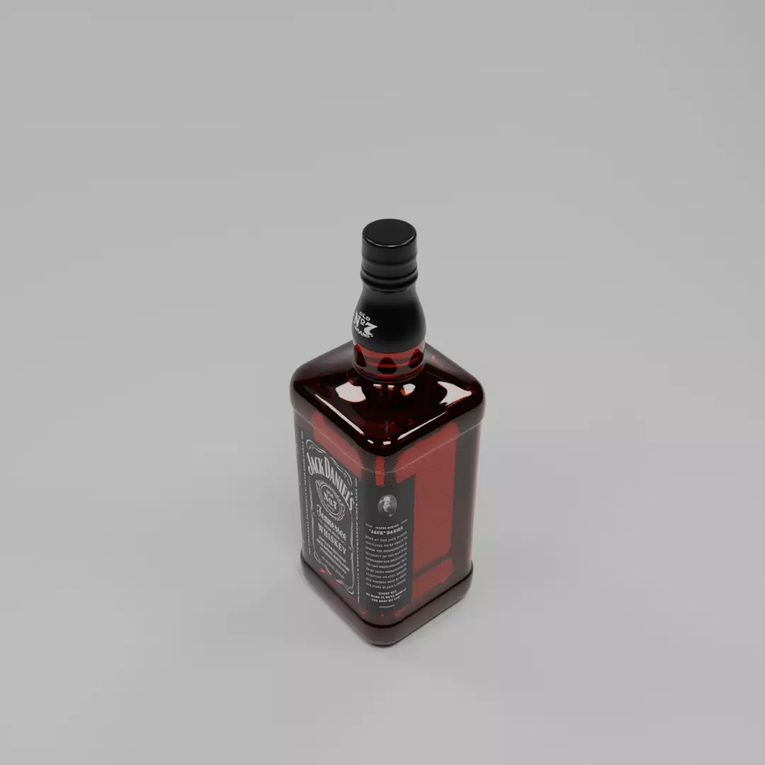 Jack Daniels Low-poly 3D model_4